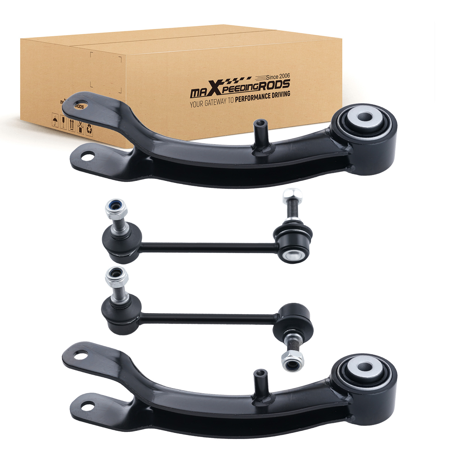 4x Rear Upper Suspension Control Arms Sway Bar Links for 2014-2019 Jeep Cherokee