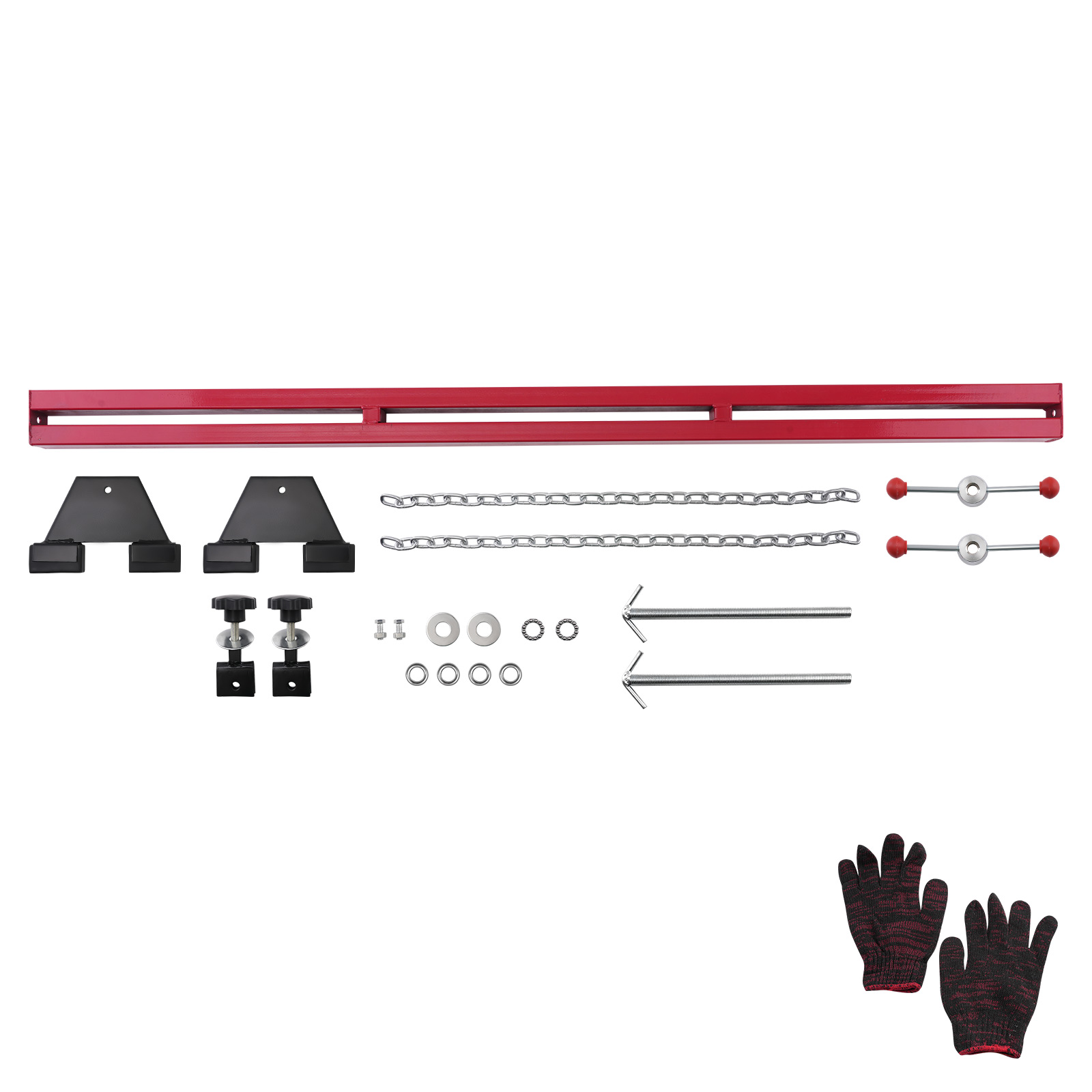 1100lbs Engine Support Bar Passenger Vehicle Dual Hook Cross Hoist Holder