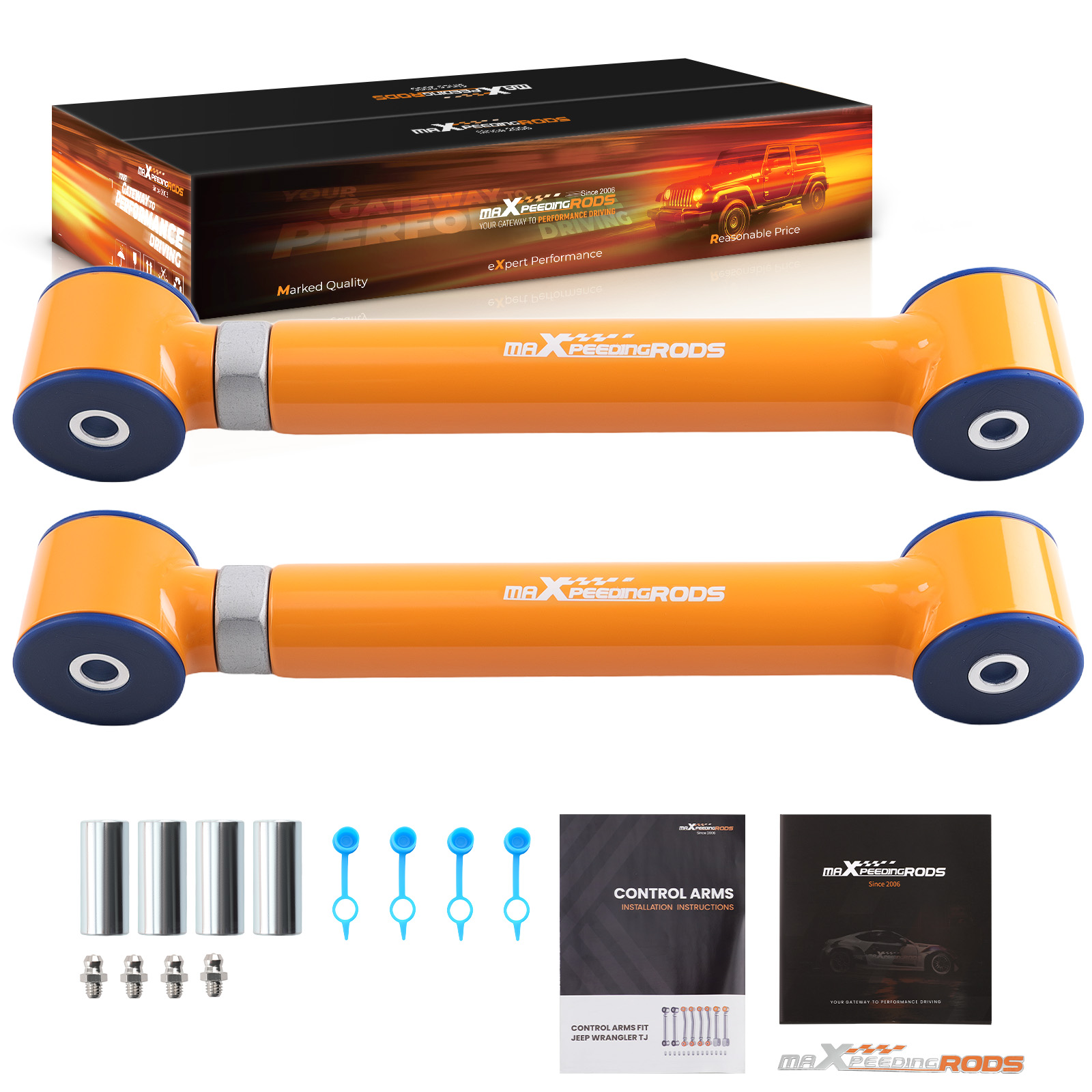 2X EINSTELLBARE HINTERE OBERE QUERLENKER FOR JEEP WRANGLER TJ GRAND CHEROKEE ZJ
