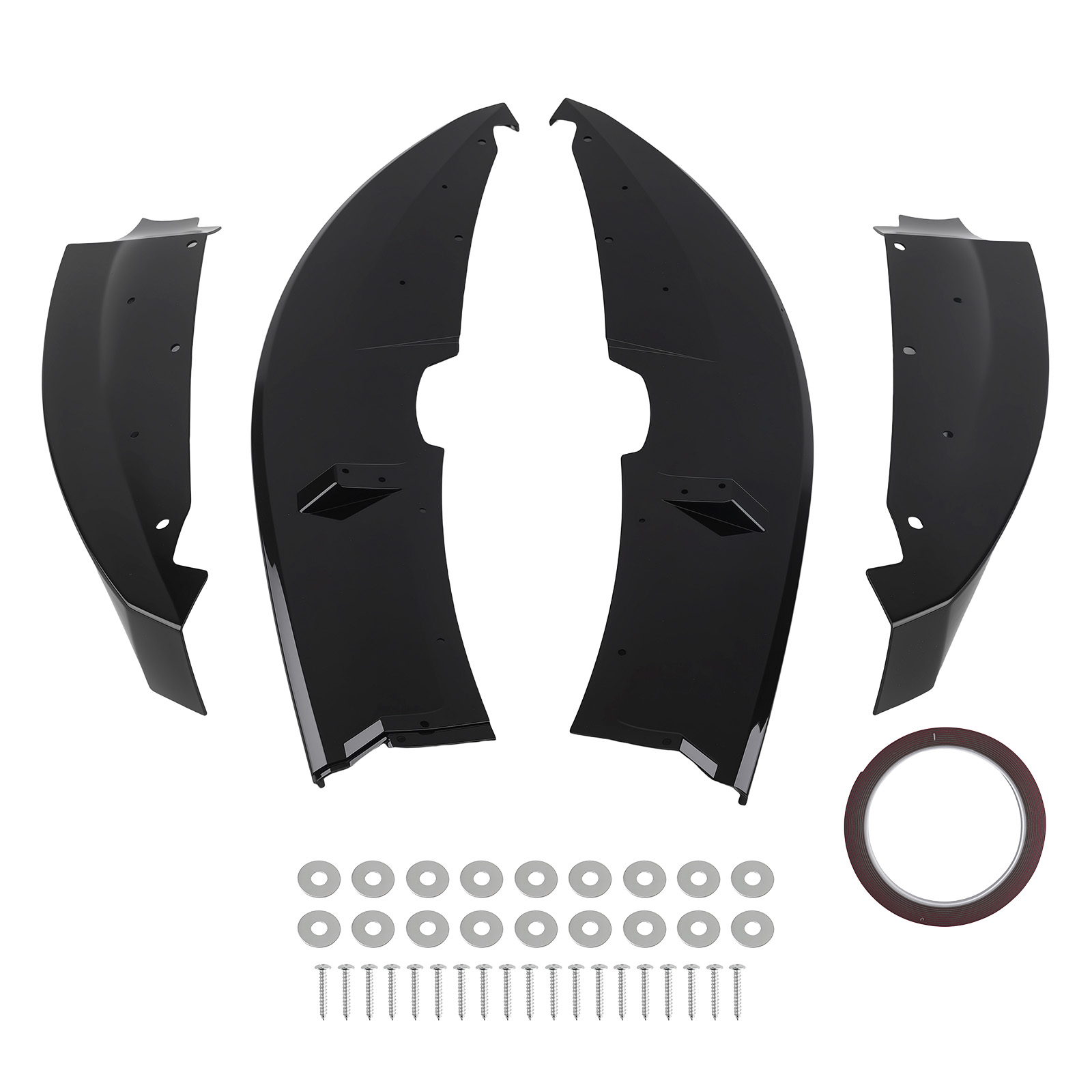 Front Bumper Lower Chin Lip Splitter For BMW E82 M Sport 2007-2013 Gloss Black