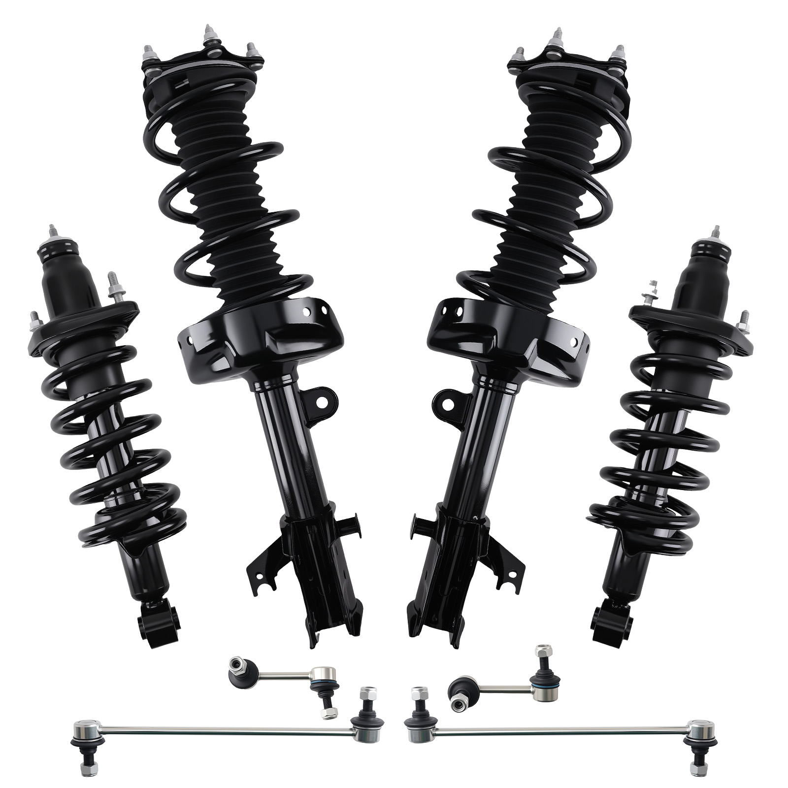8 Pieces For 2007-2011 Honda CR-V Front & Rear Complete Struts & Sway Bars Kit