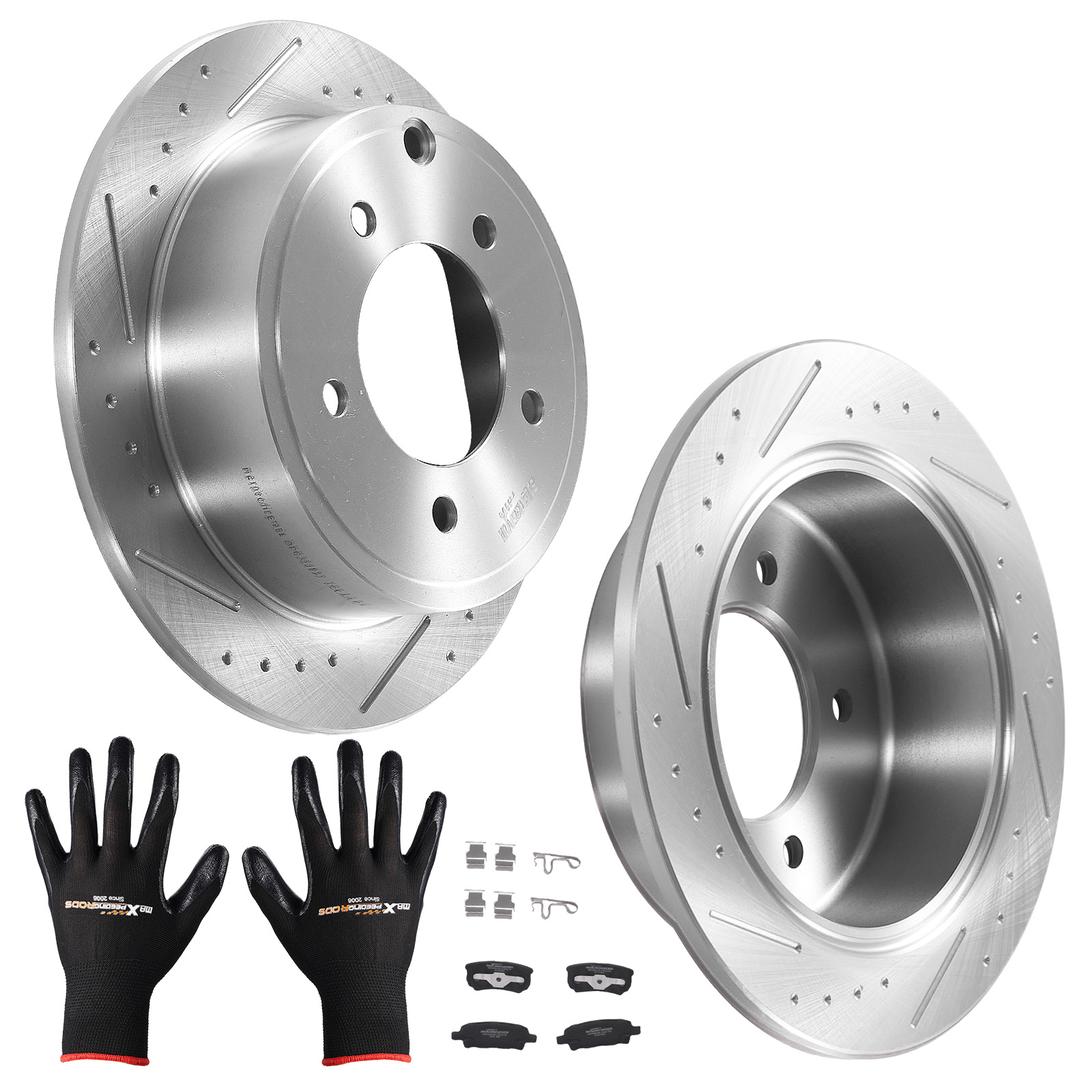 Rear Brake Rotors and Pads Set for Chrysler 200 2011-2014/Sebring 2007-10 D1037