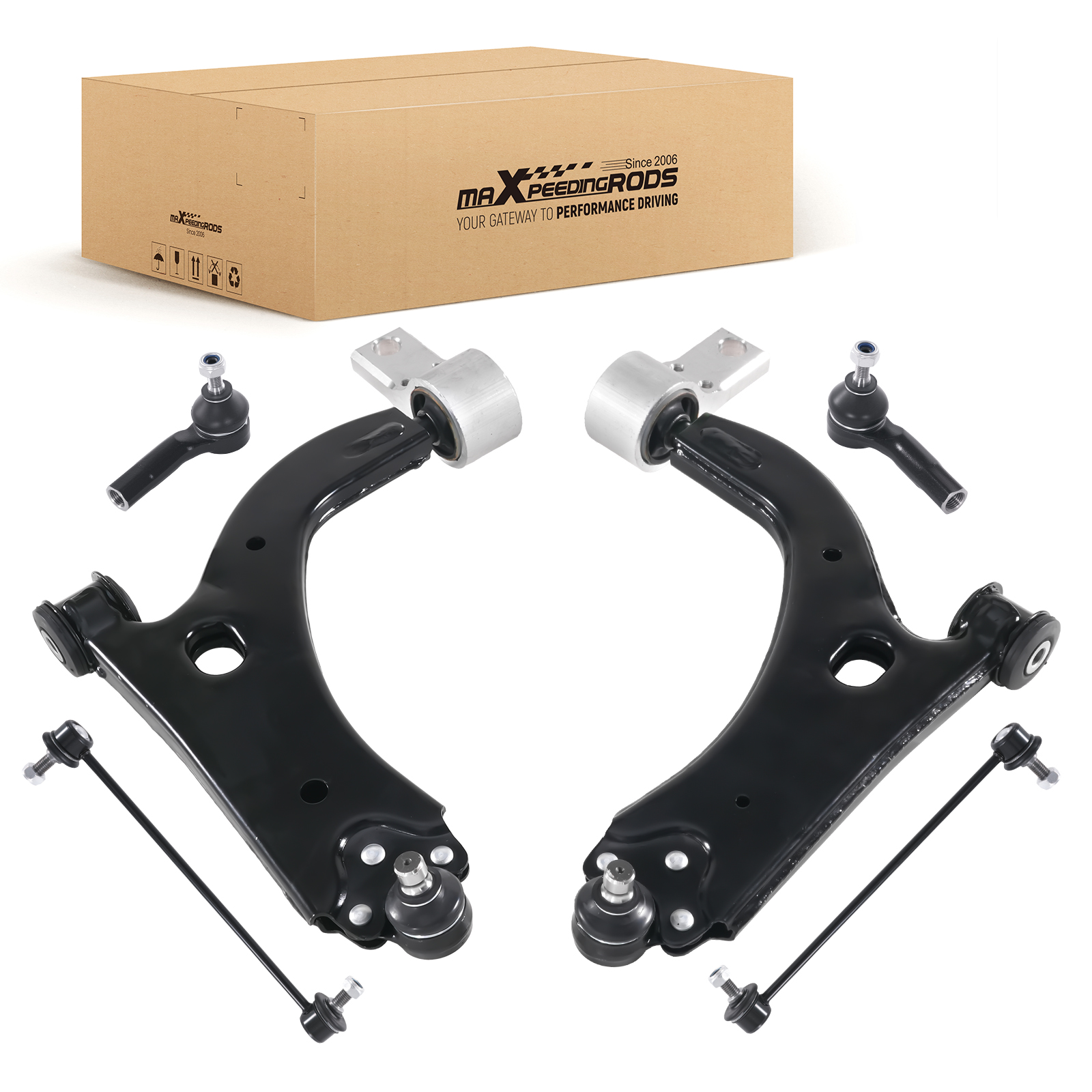 6 STÜCK QUERLENKER SATZ VORDERACHSE LH + RH FOR FORD FIESTA V FUSION MAZDA 2 DY