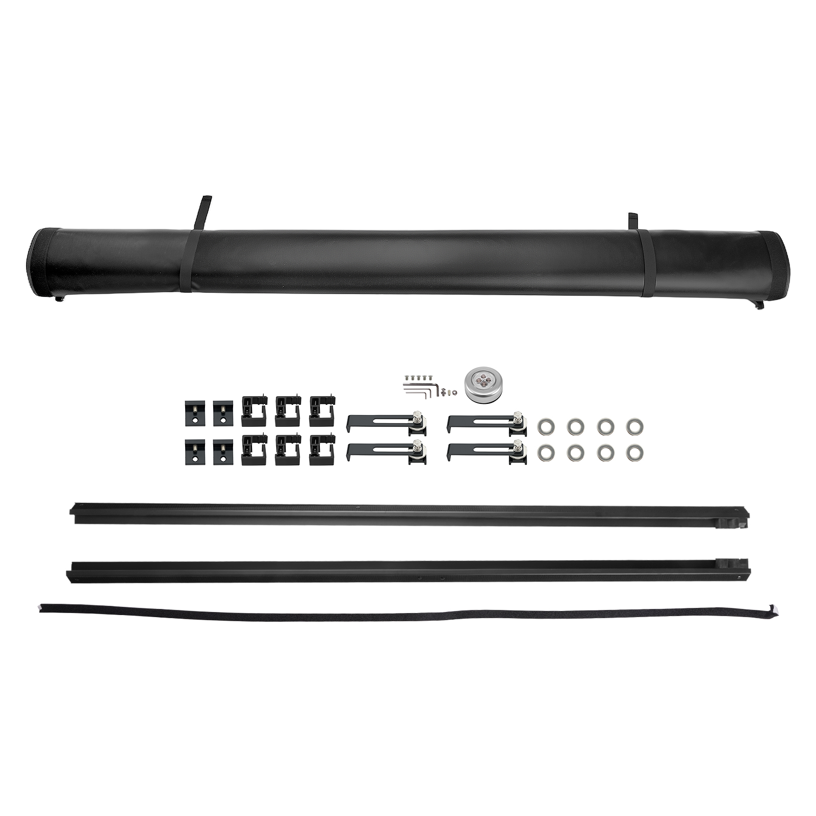 Tonneau Cover Soft Roll-Up 5.5ft fit for Toyota Tundra Crew Max 07-21 W/LED