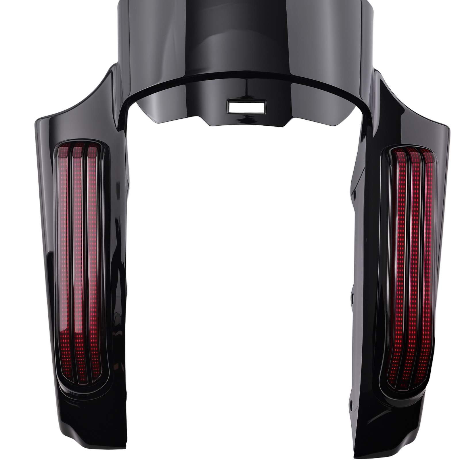 Black ABS Tail Light Fascia for Harley Touring Rear Fender w/ LED 2014-2024