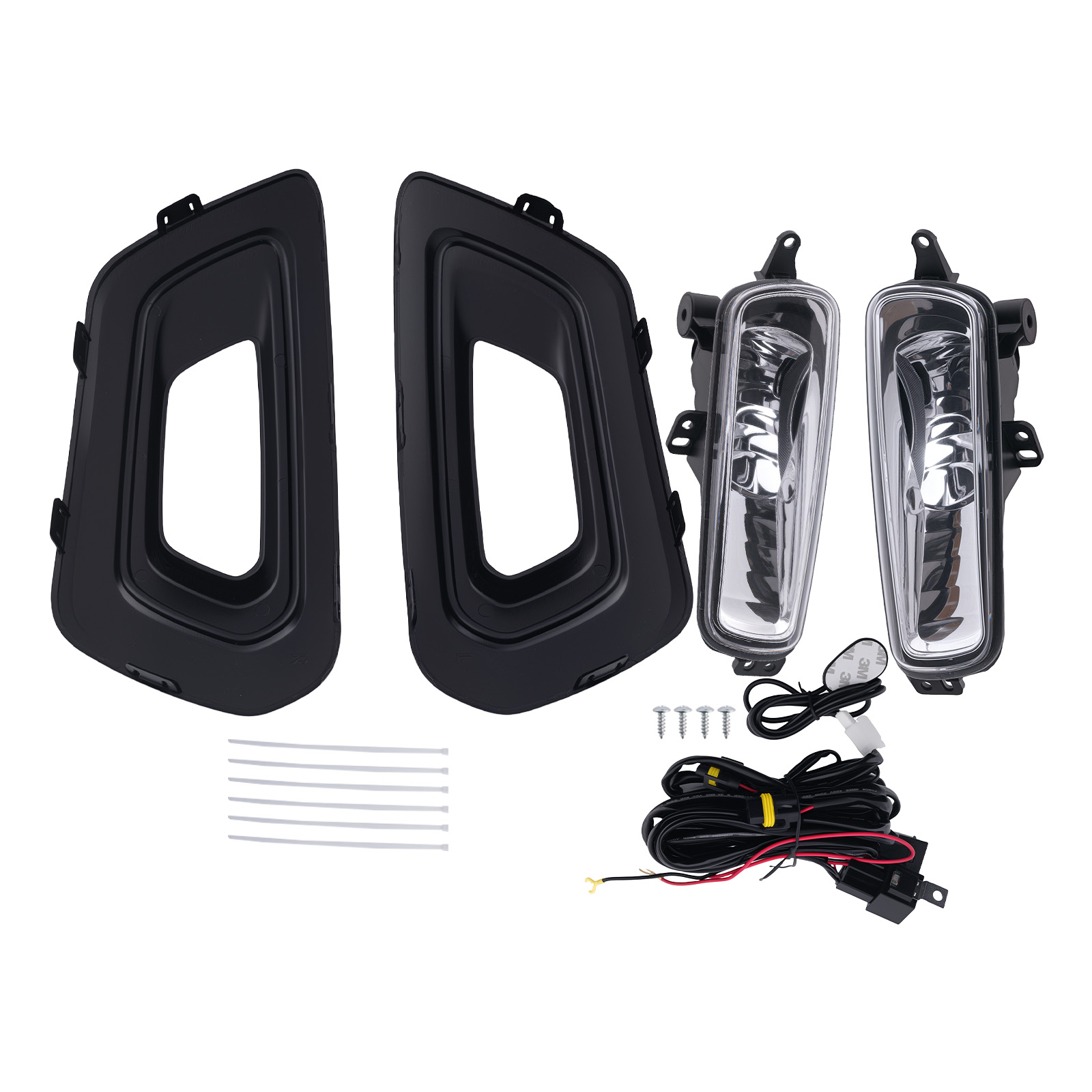 4PCS Fog Light Bumper Lamp Cover for Ford Transit E-Transit 20-24 KK3Z17B814BD
