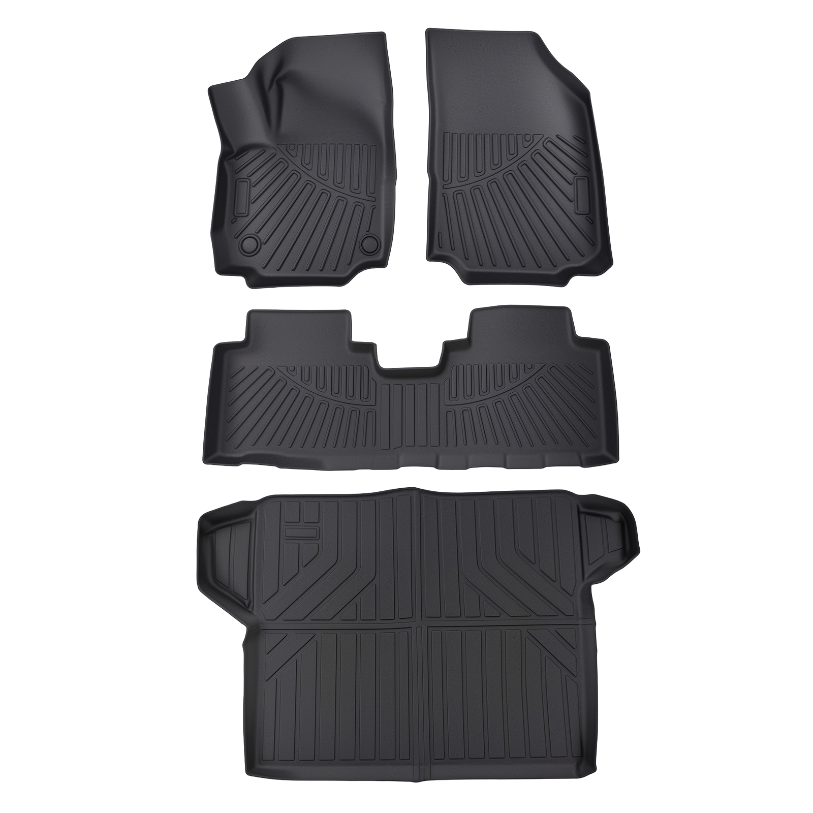 Carpet Floor Mats for Chevrolet Equinox 2018-2024 TPE Black Anti-Slip Car Mat