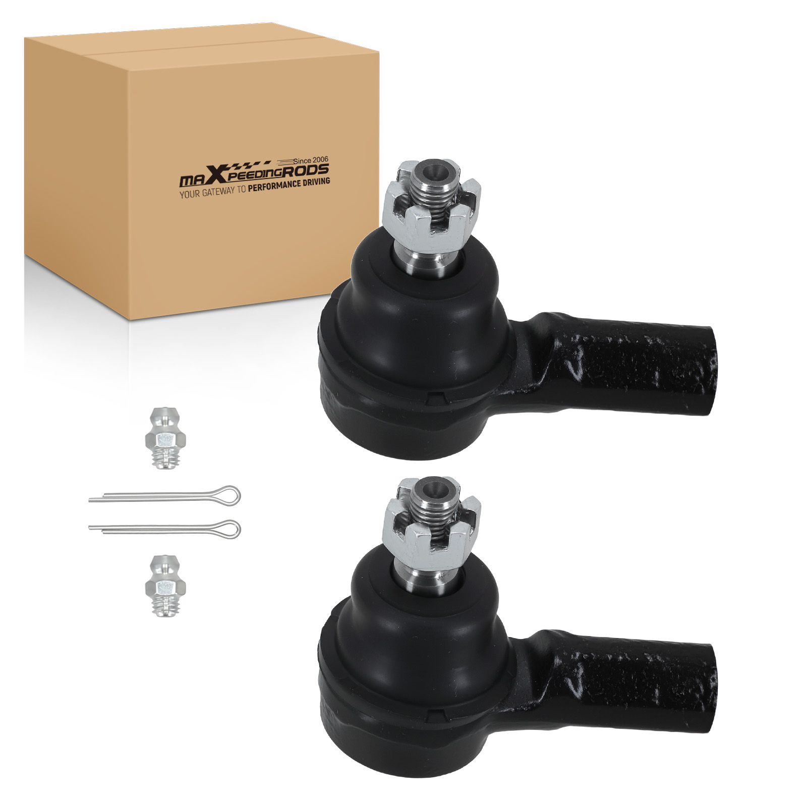 Front Outer Tie Rod End Pair Kit for 2002 2003 2004 2005 Honda Civic CR-V EL