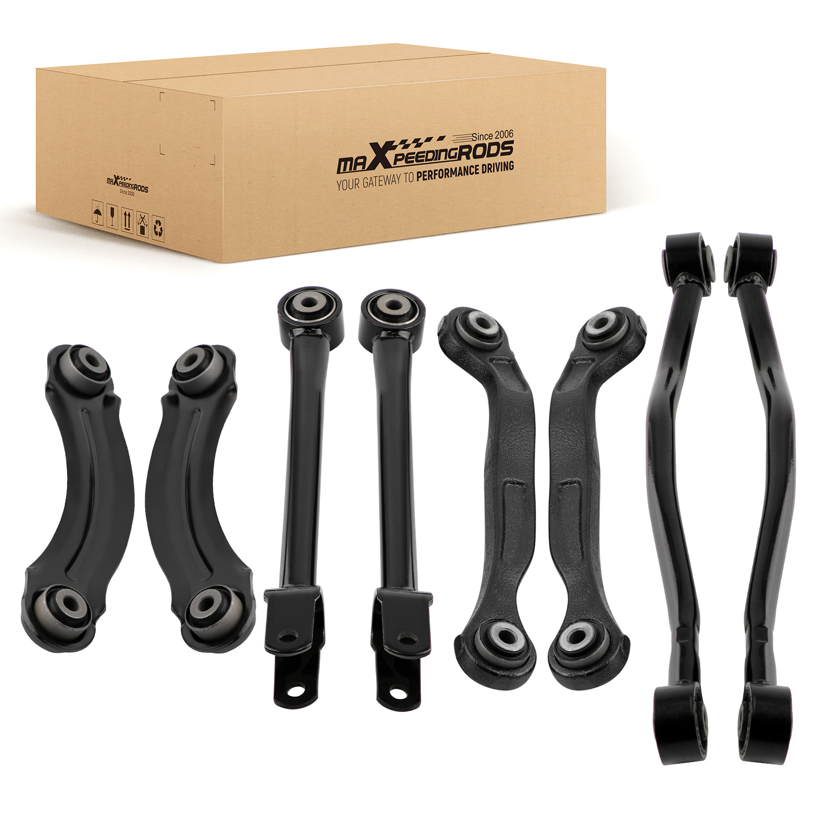 8x Rear Control Arm for 2005 - 2014 Chrysler 300 300c 2006 -14 Dodge Charger RWD