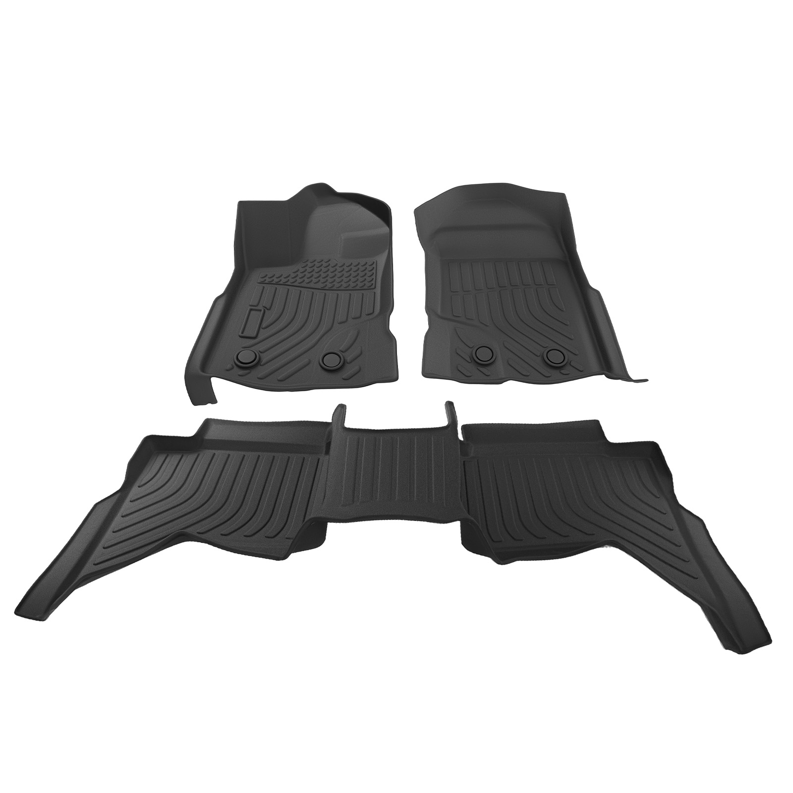All Weather TPE Floor Mats for Ford Ranger SuperCrew Cab 2019-2023 Floor Liners
