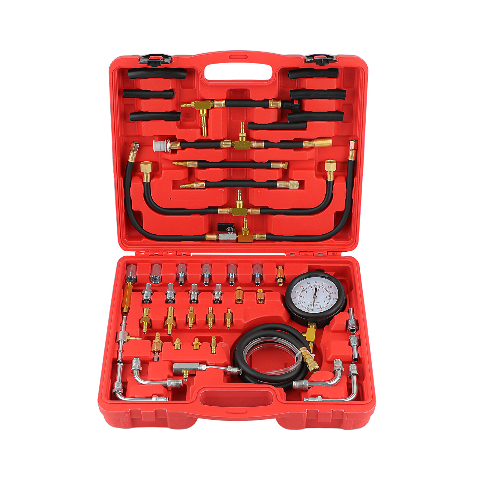 Benzindruck Prüfer Drucktester Kraftstoffdruck Werkzeug Satz 0-10 Bar 140Psi@rLZuyn