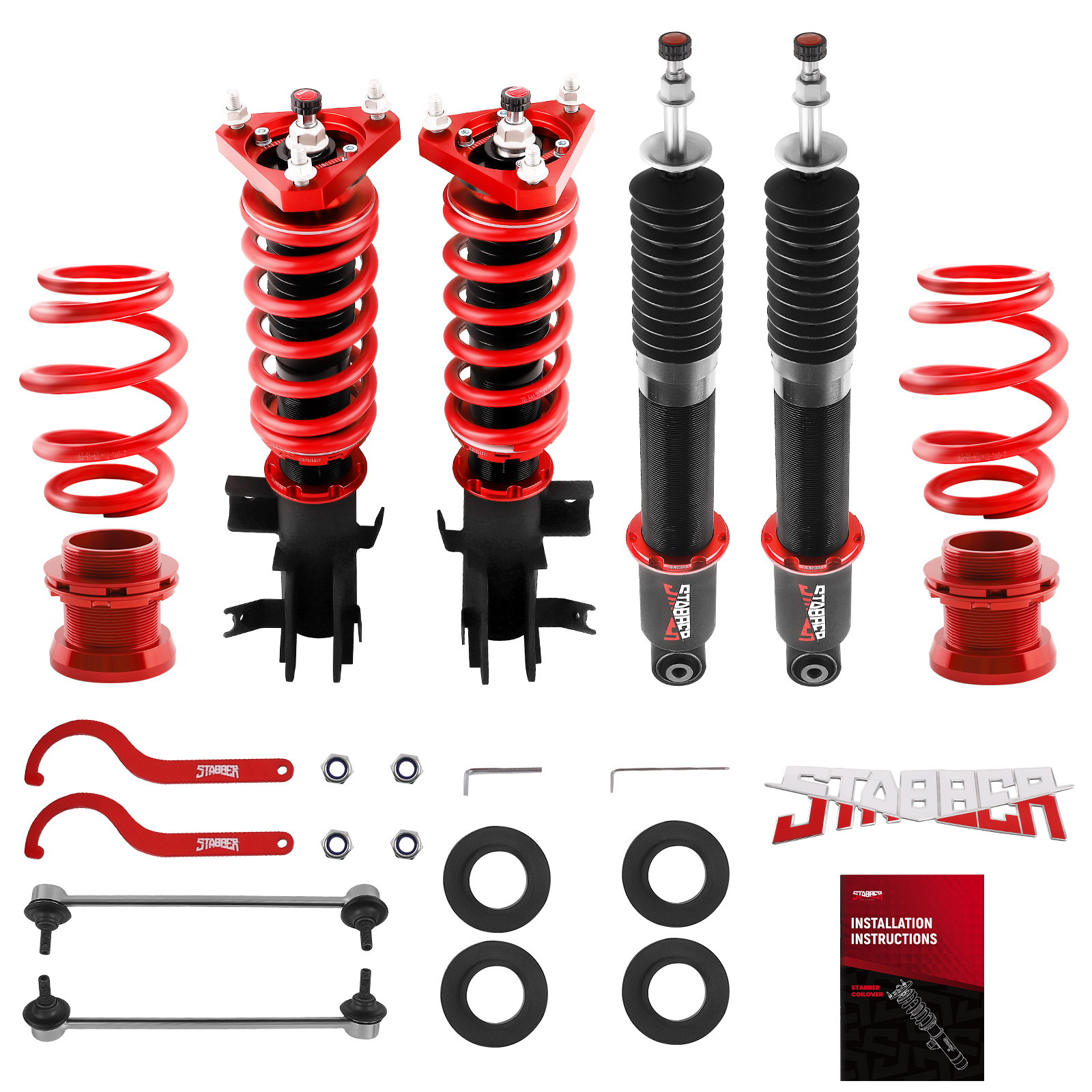 Coilovers 24 Way Damping Adjustable Lowering Kit For Honda Civic 2012-2015