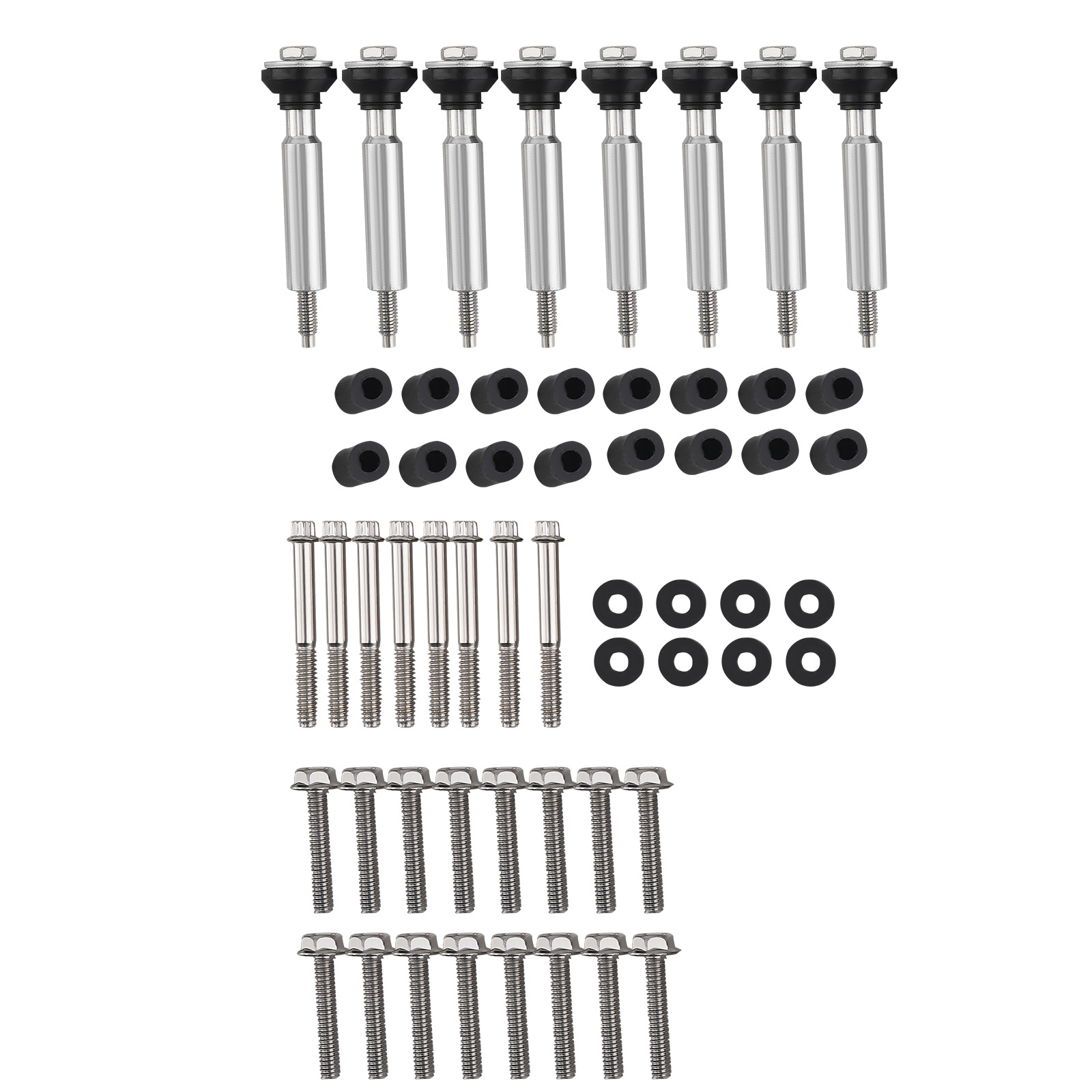 Aluminum finned Valve Covers w/ Coil Mounts & Cover For LS Engines Using JM80822