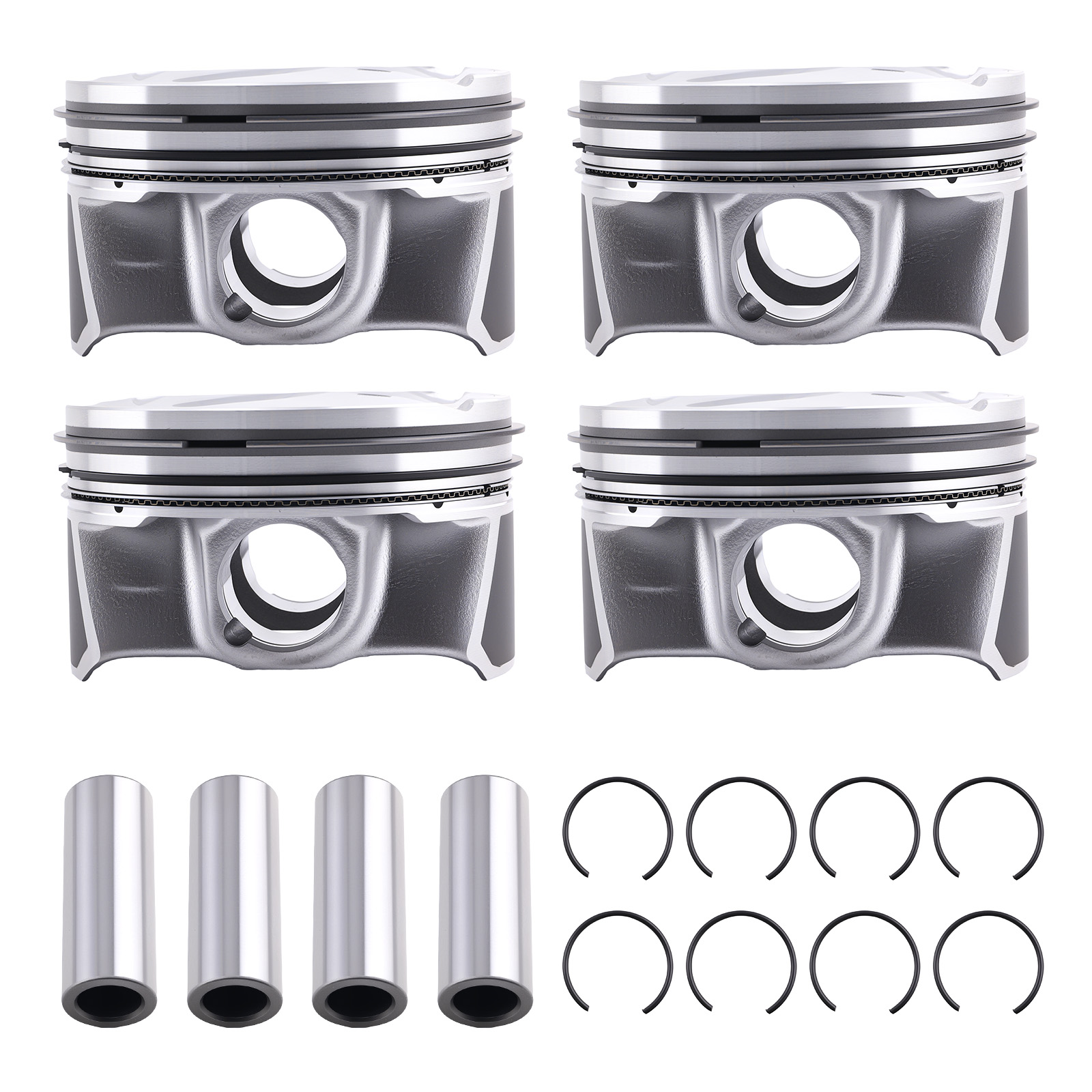 4Pieces Piston Assembly for Ford Focus 2016 Mustang Lincoln MKC 2.3L EJ7Z-6108-A