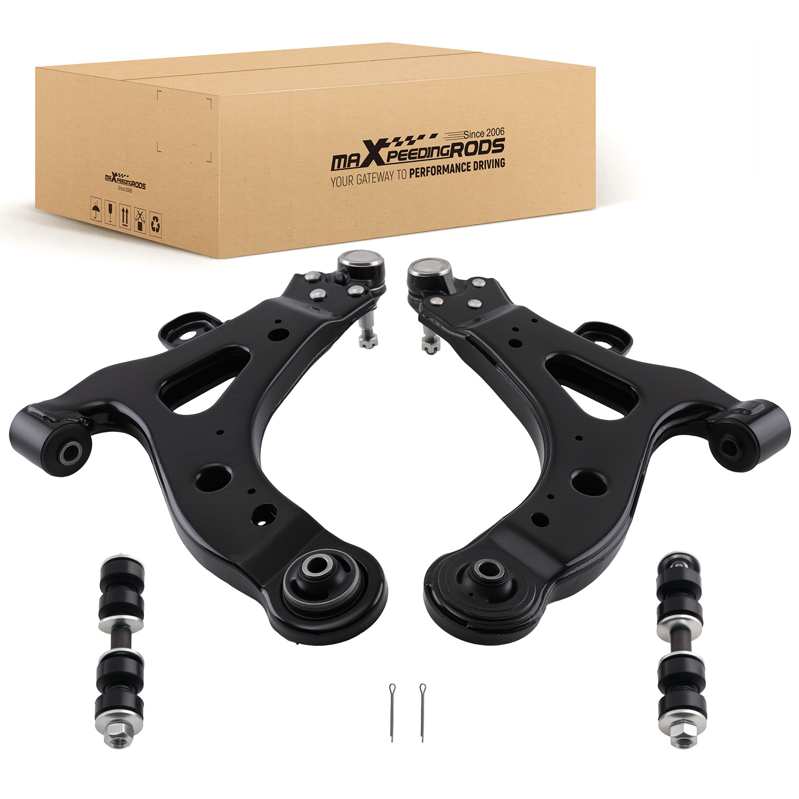 4x Front Lower Control Arms Sway Bar End Links for 2001-2004 2005 Pontiac Aztek