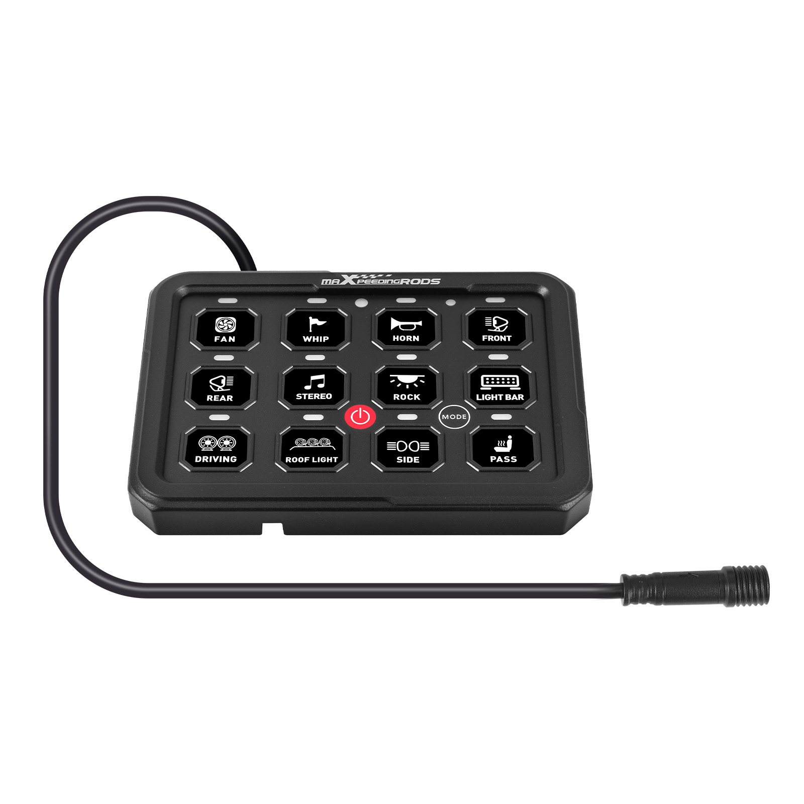 RGB Switch Panel 12 Gang For Universal Truck Car Boat UTV 4 Control Modes 960W