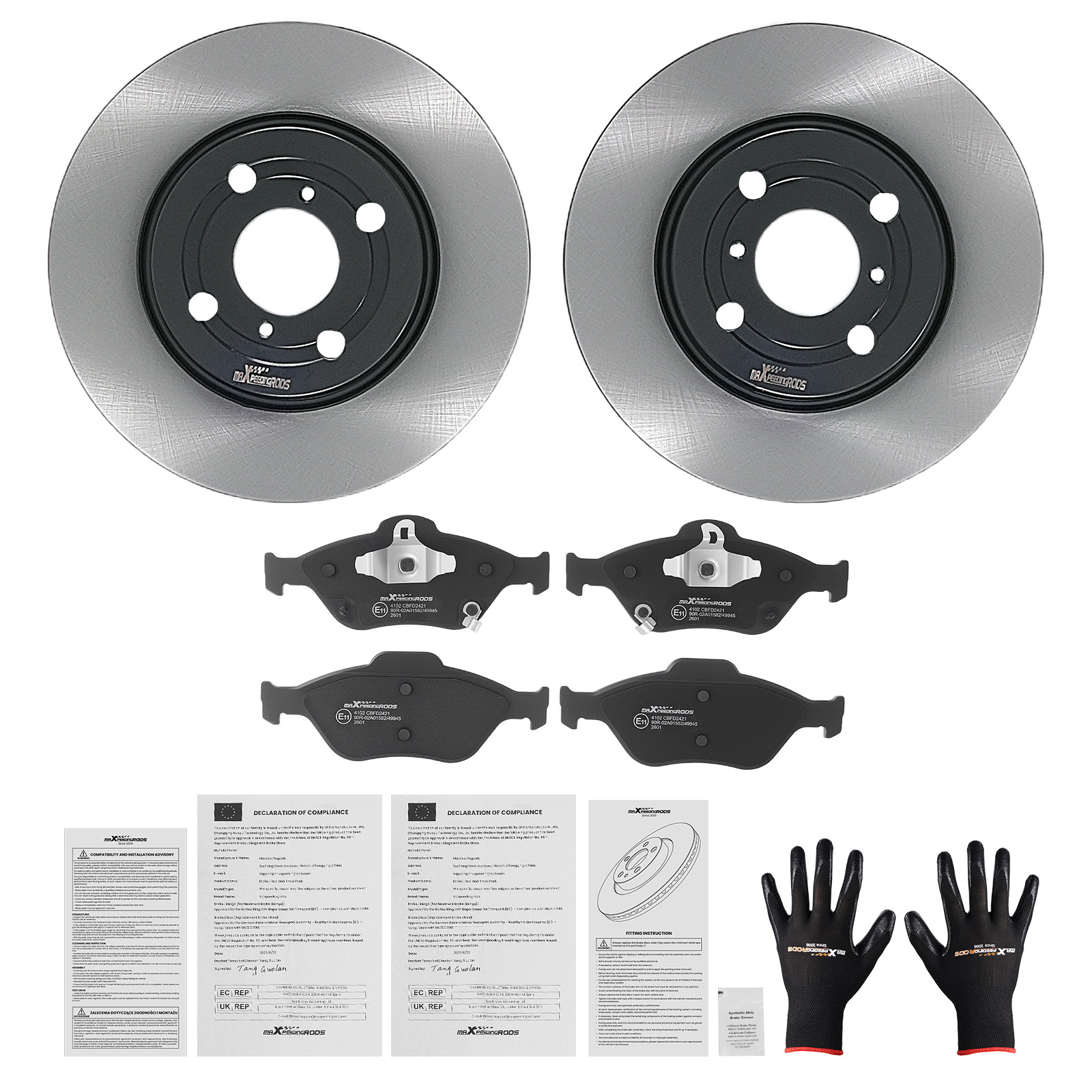 Disques de Frein et Plaquettes Avant for Toyota Yaris 1.0L 1.3L 1.4L 2005-2023