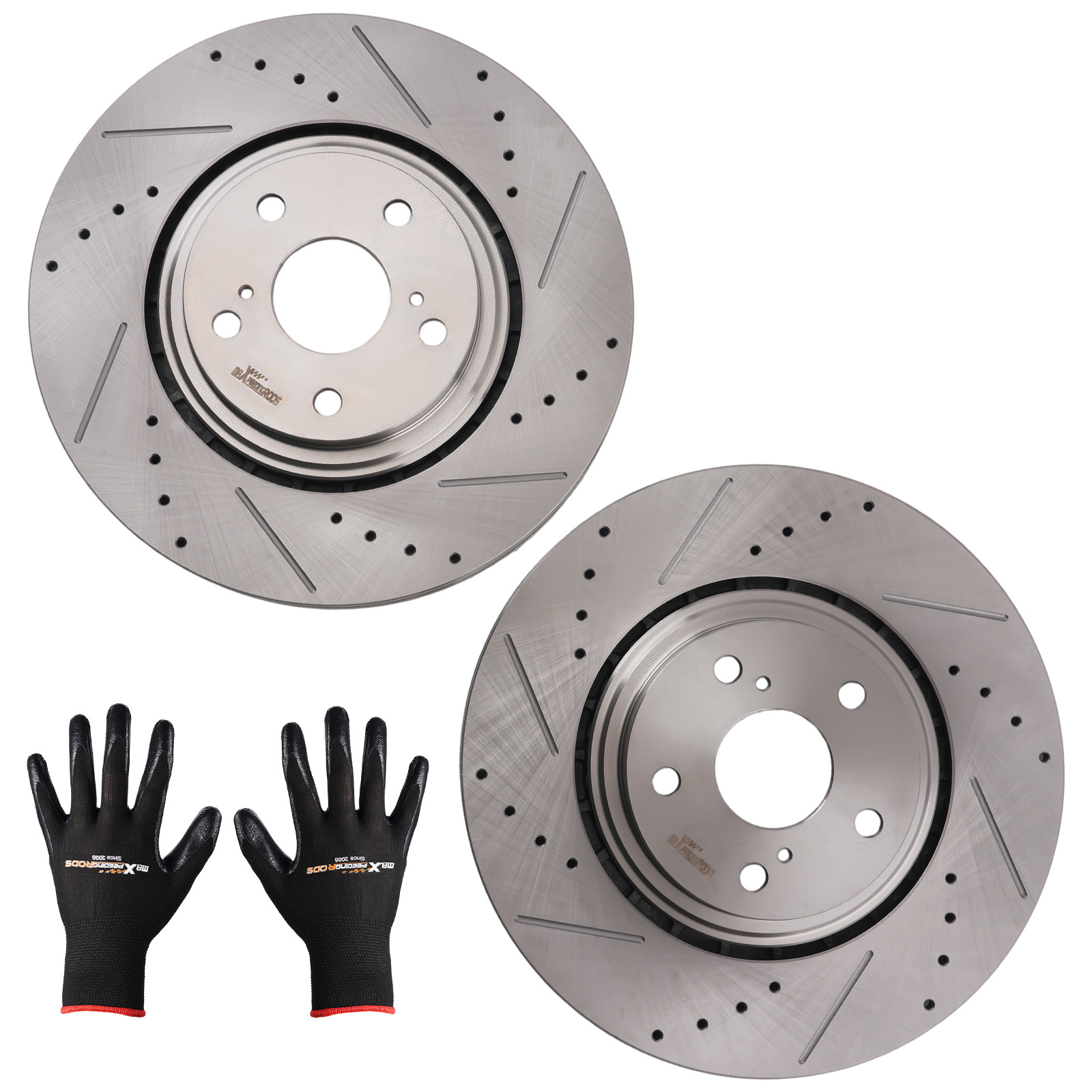 Front Drilled Slotted Brake Rotors for Lexus NX200t NX300 NX300h RX350 RX450h