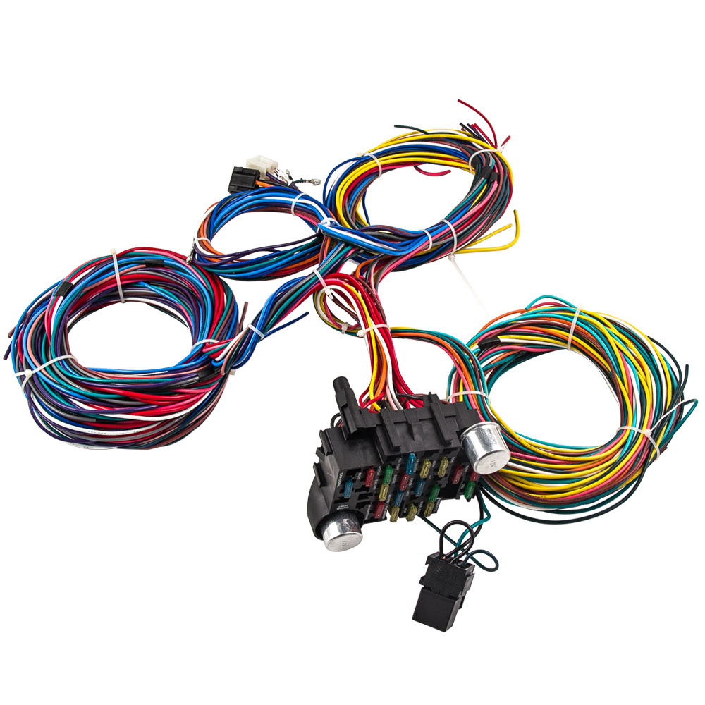 21 Circuit Wiring Harness 17 Fuses Street Hot rod ... wiring hot wire 
