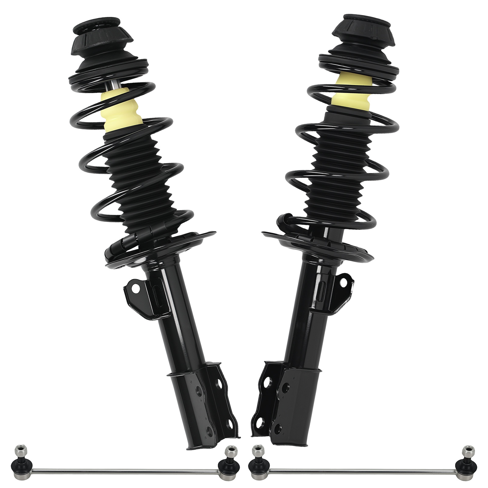 Front Struts w/ Coil Spring Sway Bar Kit For 2006-2011 Toyota Yaris 2012 Sedan