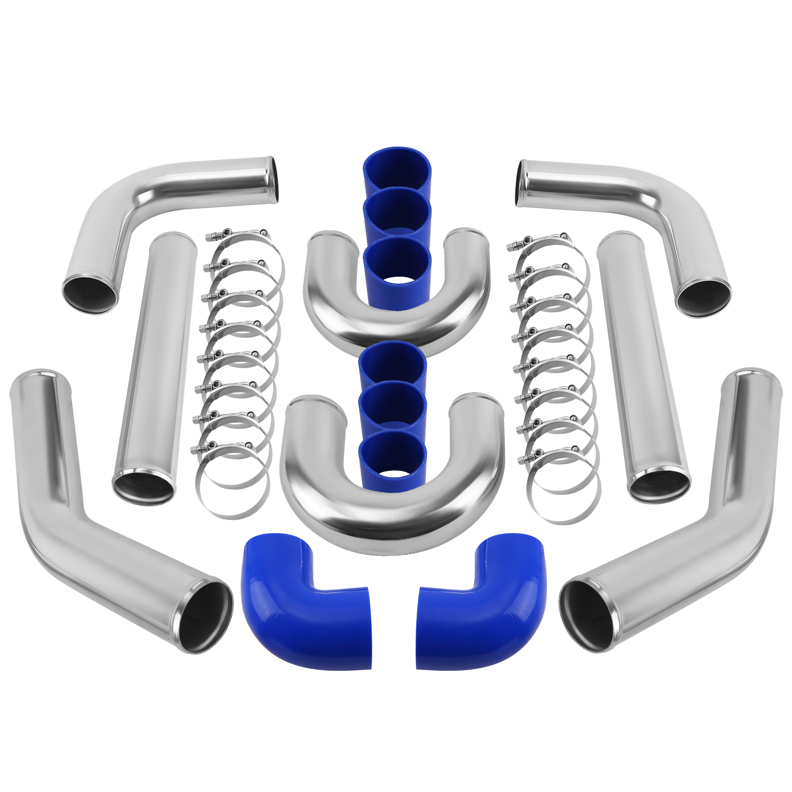 3'' 76mm Kit de tuyaux Universal Aluminum Intercooler Turbo Piping Pipe Kit
