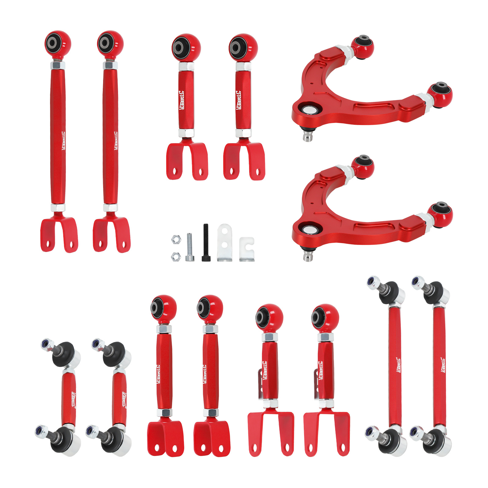 14x Front Upper Control Arms Rear Camber Toe Arm End Links for Tesla Model 3 / Y