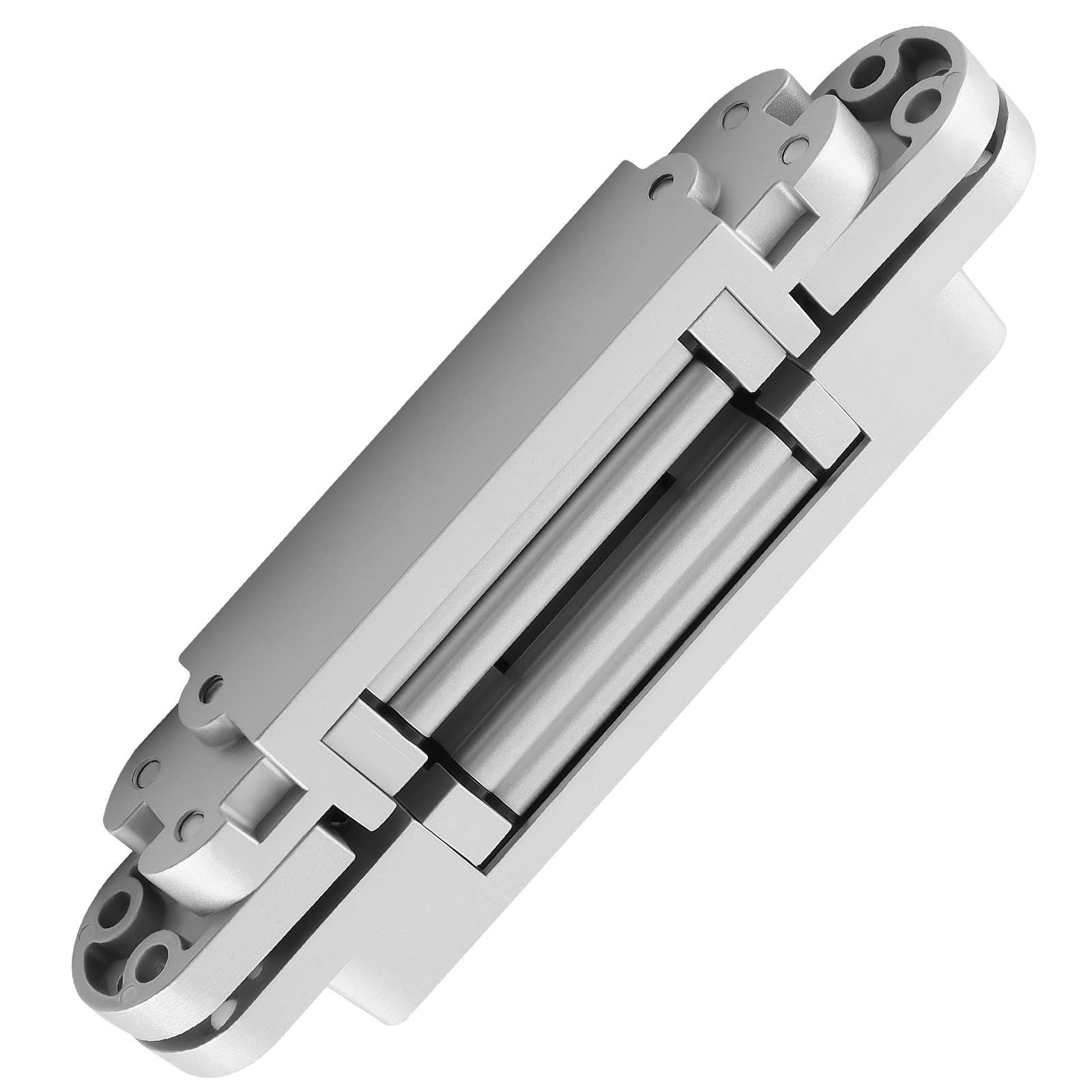 (1 Pair) 6in Hidden Door Hinge Aluminium Alloy 180 Degree Swing Concealed Hinge.