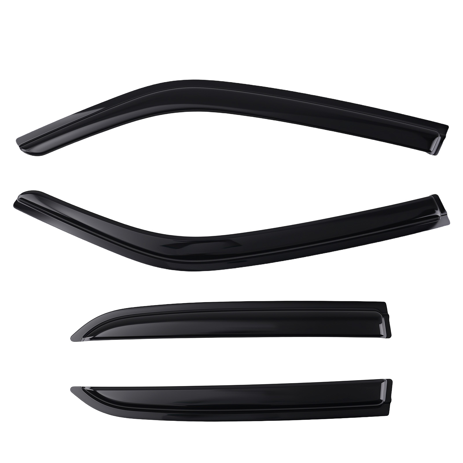 Rain Guard Deflector Window Visor for Chrysler 300 2005-2010 Black 4Pcs Set