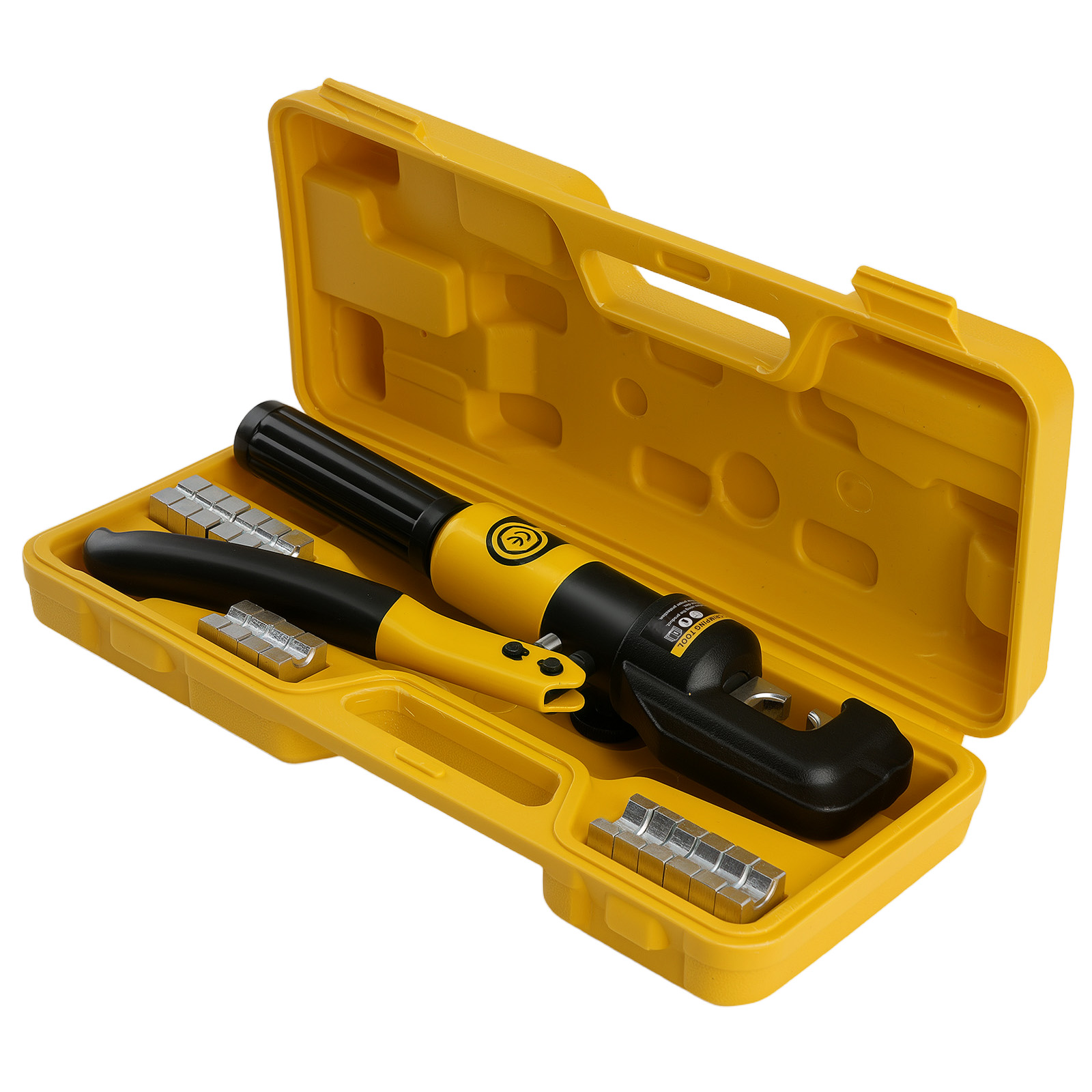 Heavy Duty Hydraulic Crimper Tool Set with 9 Dies for Battery Cable Lug Terminal