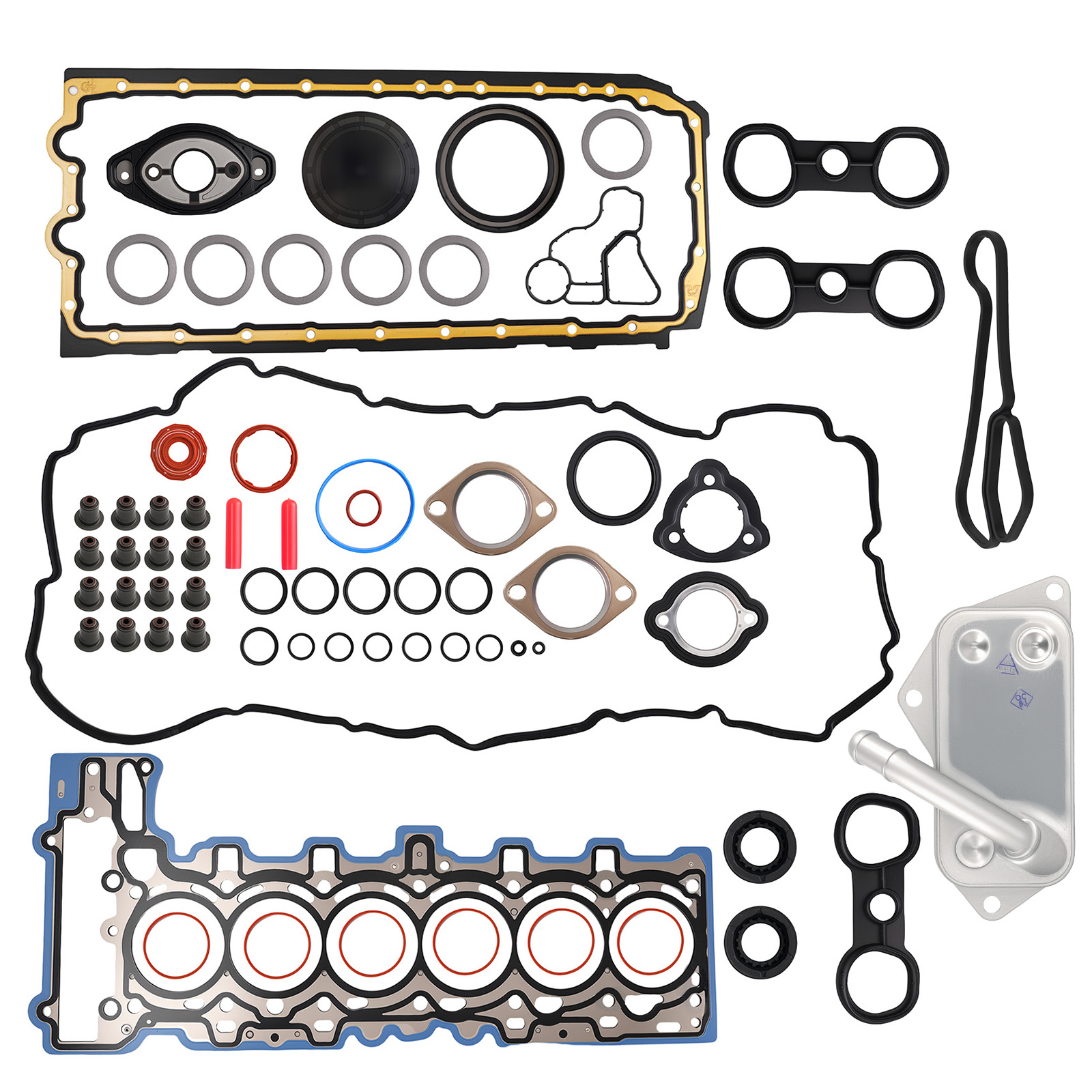 Full Head Gasket & Oil Cooler Kit for BMW 128i 3.0L N52B30 2008-2013