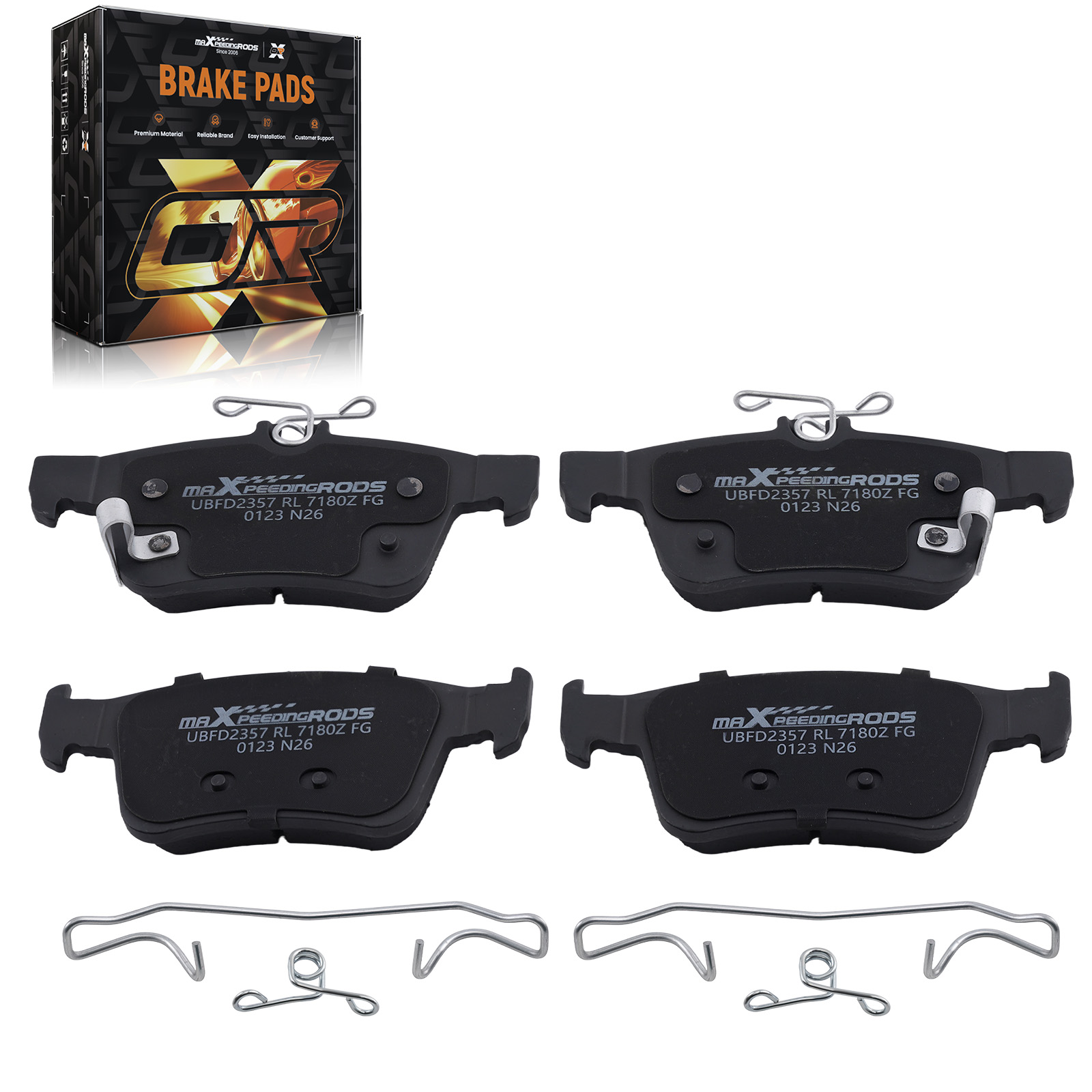 Rear Left&Right Brake Pads Kit for Acura RDX 2019-25 Honda Civic 2016-25 P1878