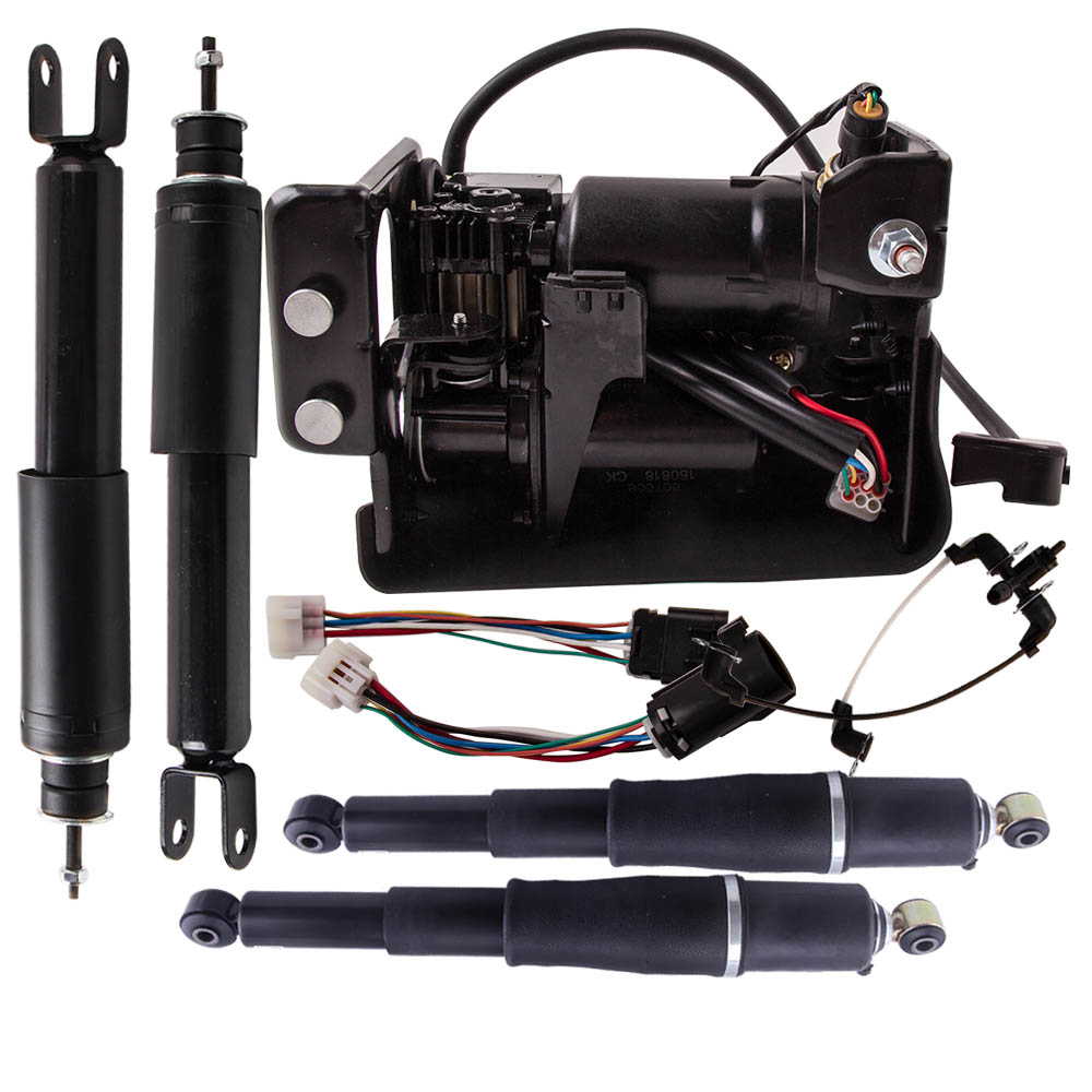 Air Suspension Compressor & 4PCS Shocks Absorber For Cadillac Escalade