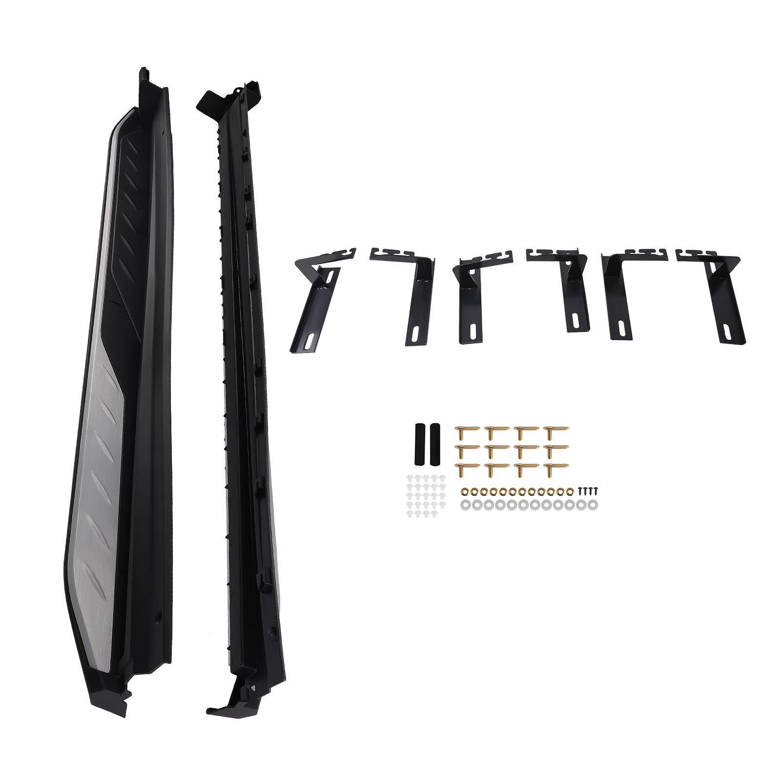 Running Boards Side Steps  for Toyota RAV4 2019-25 Black Aluminum Non-Slip