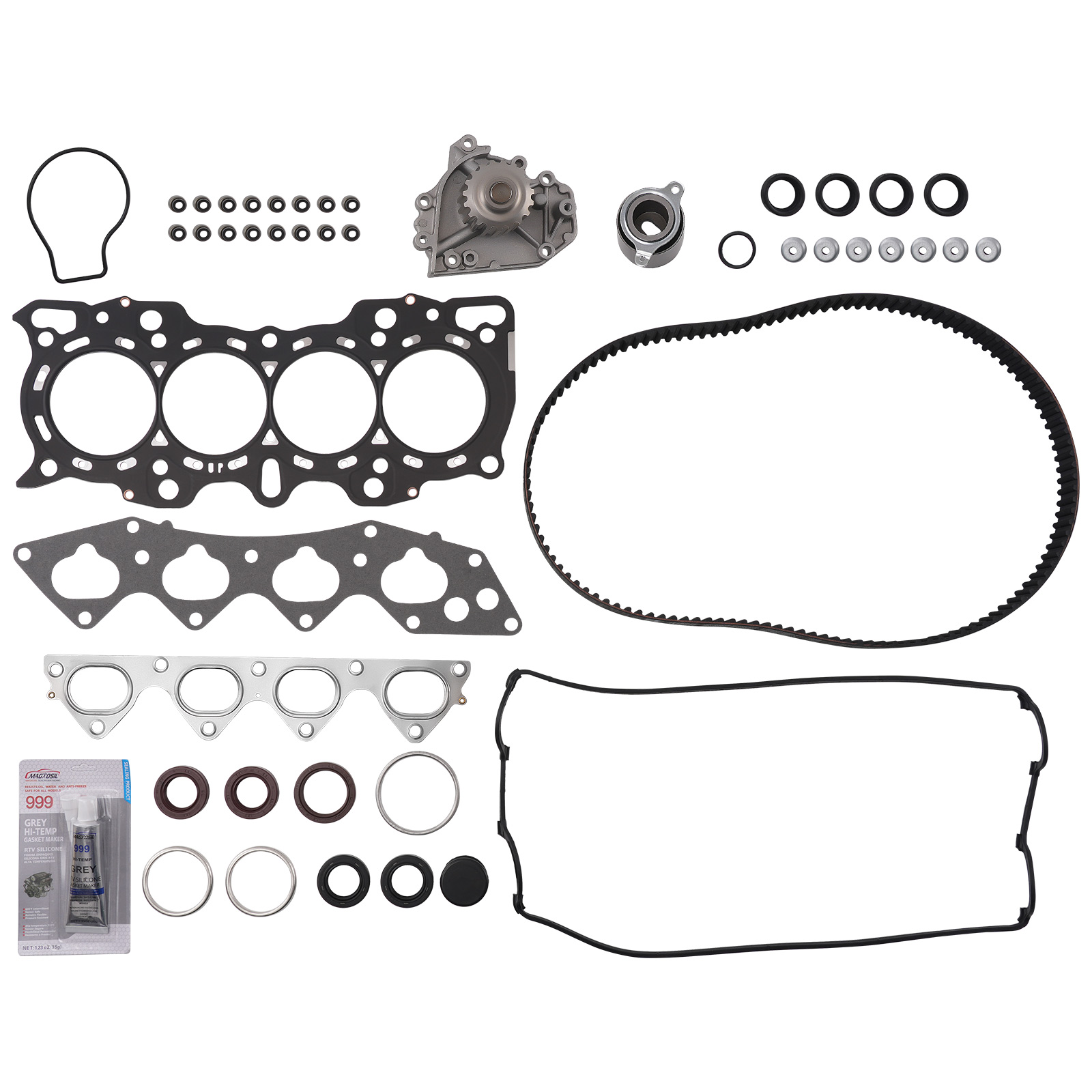 Head Gasket Set Timing Belt Kit W/ Water Pump For Honda CR-V 2.0L B20Z2 1997-01