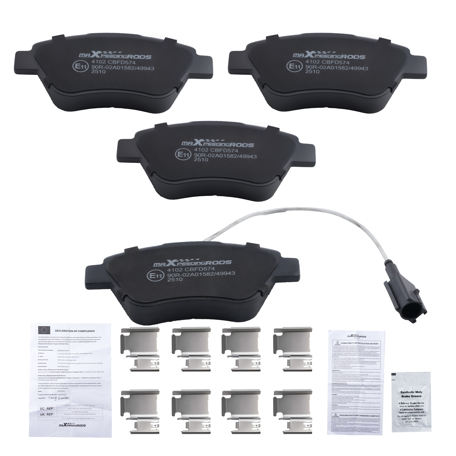 4x Bremsbeläge Vorne For Fiat Punto Evo Grande Punto Linea 500 Qubo 77365543