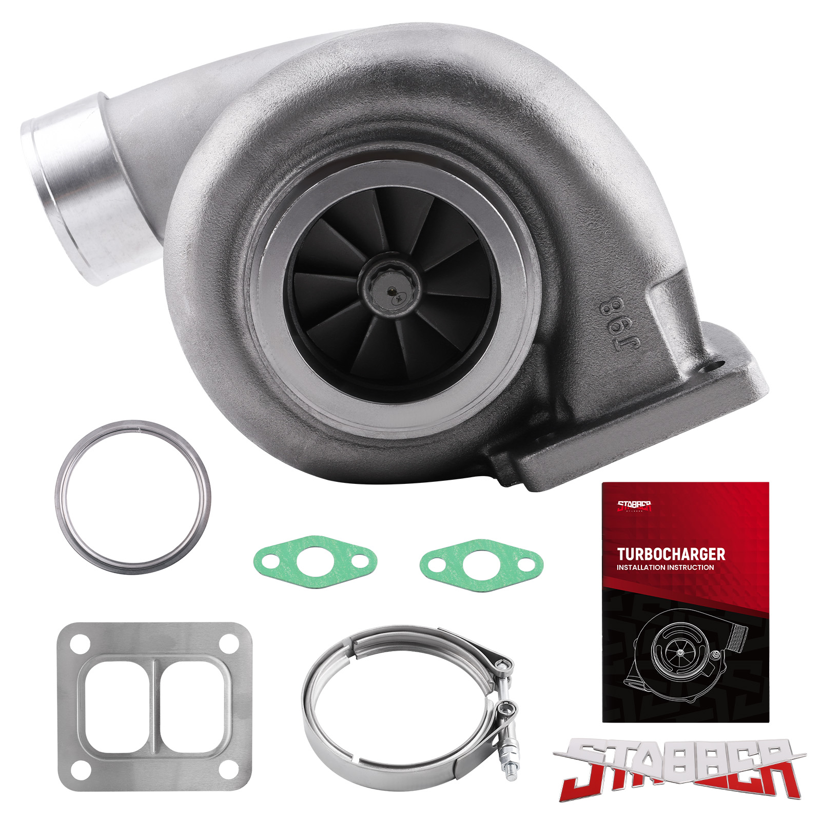 Billet GT45 T4 Turbo 600+HP for 4.0L-6.0L Engines V-Band Turbine A/R 1.05