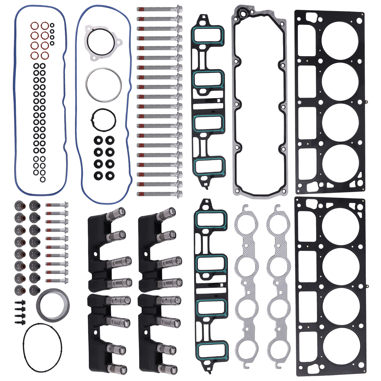 AFM Lifters Head Gasket Set Bolts Guides Kit for GMC Chevy Cadillac 6.2L Engine