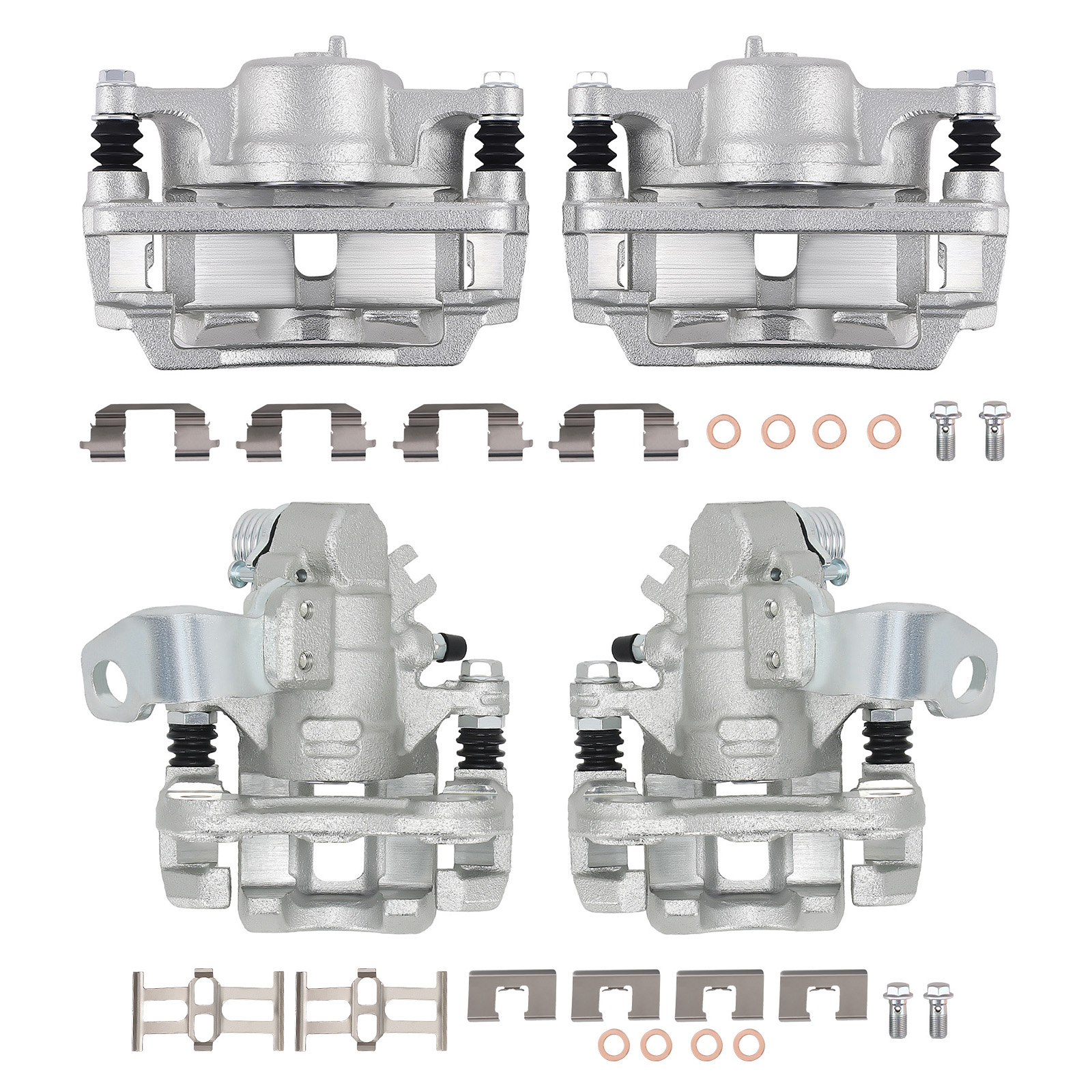 Front & Rear Brake Caliper Kit for Honda Civic EX LX DX 2006-11 19B3299 19B3298