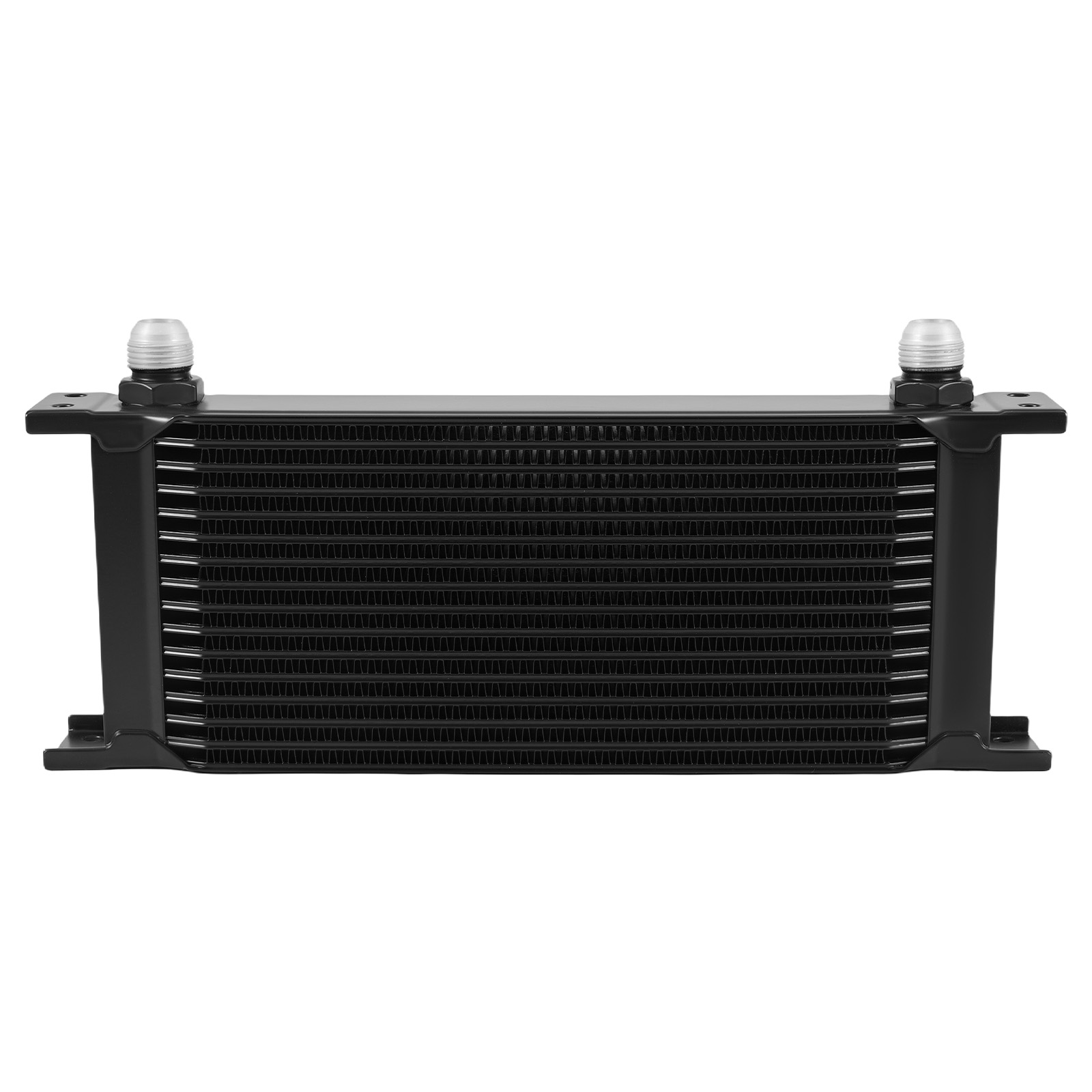 16 Row Aluminum Trans Engine Oil Cooler Kit Universal AN10 Air Guide Fittings