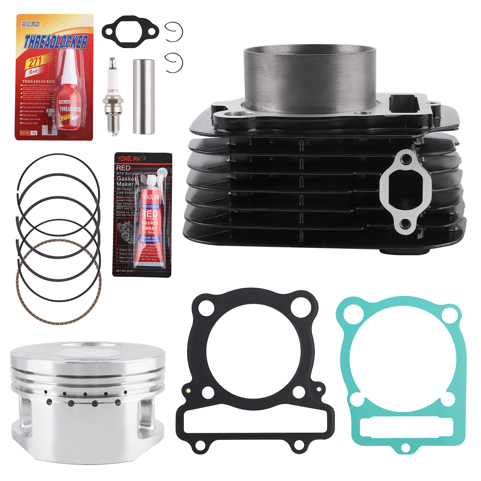 Top End Rebuild Kit Cylinder Piston Gaskets 83mm For Yamaha Bruin 350 2004-2006