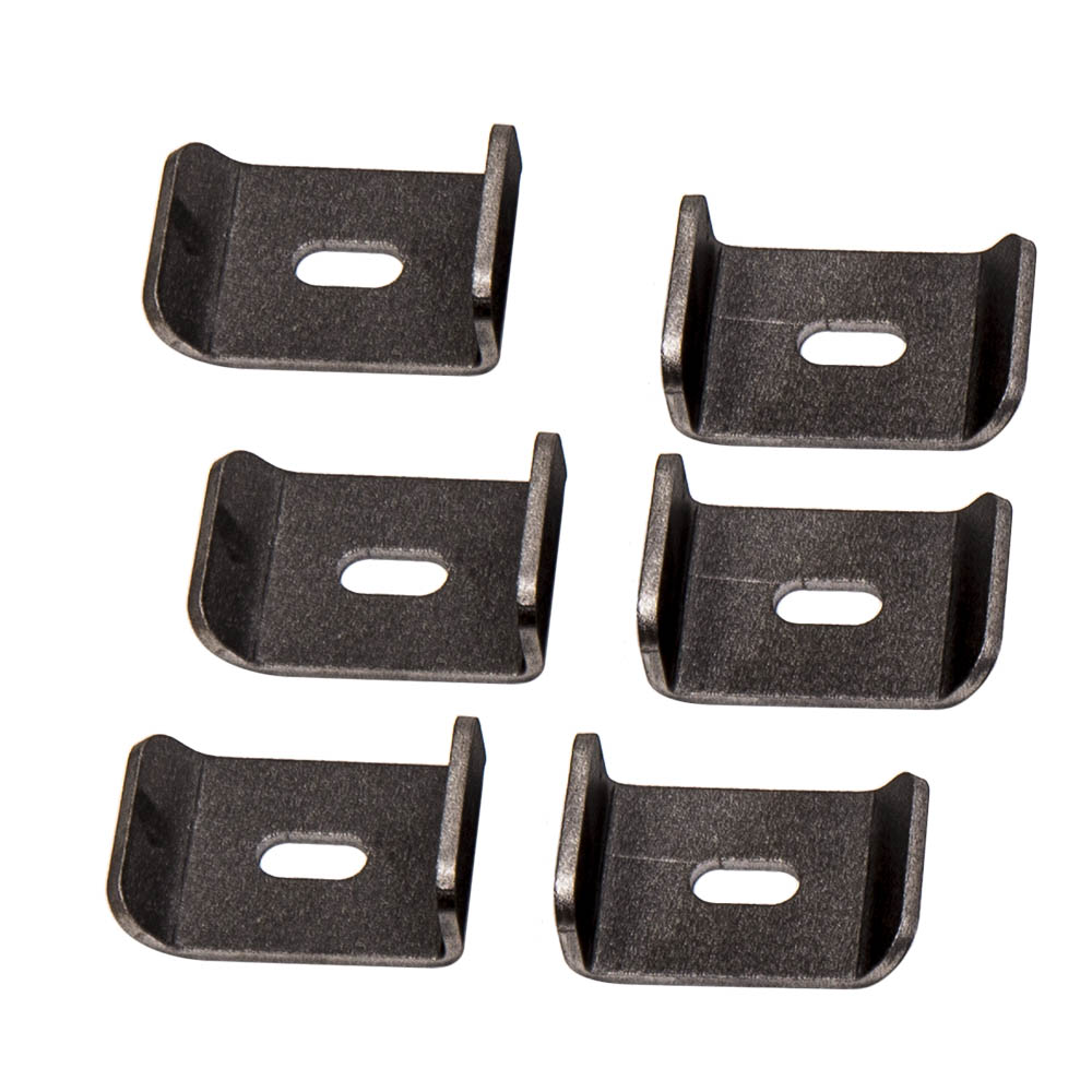 6pcs Universal  Roof Rack Gutter Mounts Bare Steel 6 inch Lrngth
