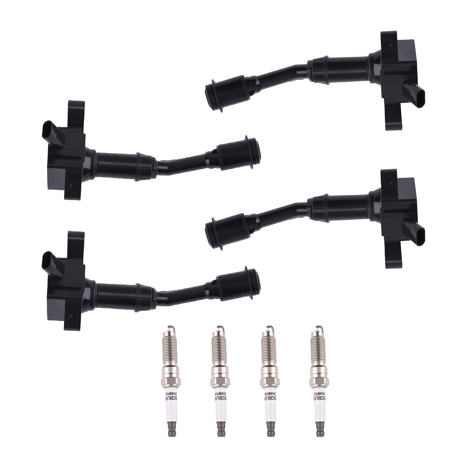 4pcs Ignition Coils & Spark Plugs for 2014-2020 Ford Fusion Escape 1.5L UF735