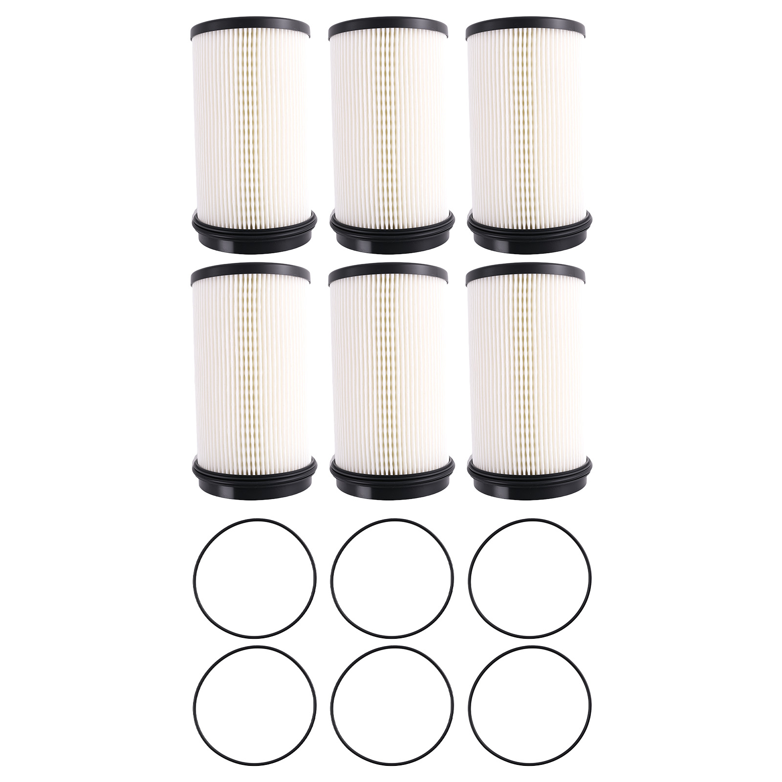 6PCS Fleetguard FS20176 Fuel Filter for Detroit Diesel DD13-16 R61709 Separator