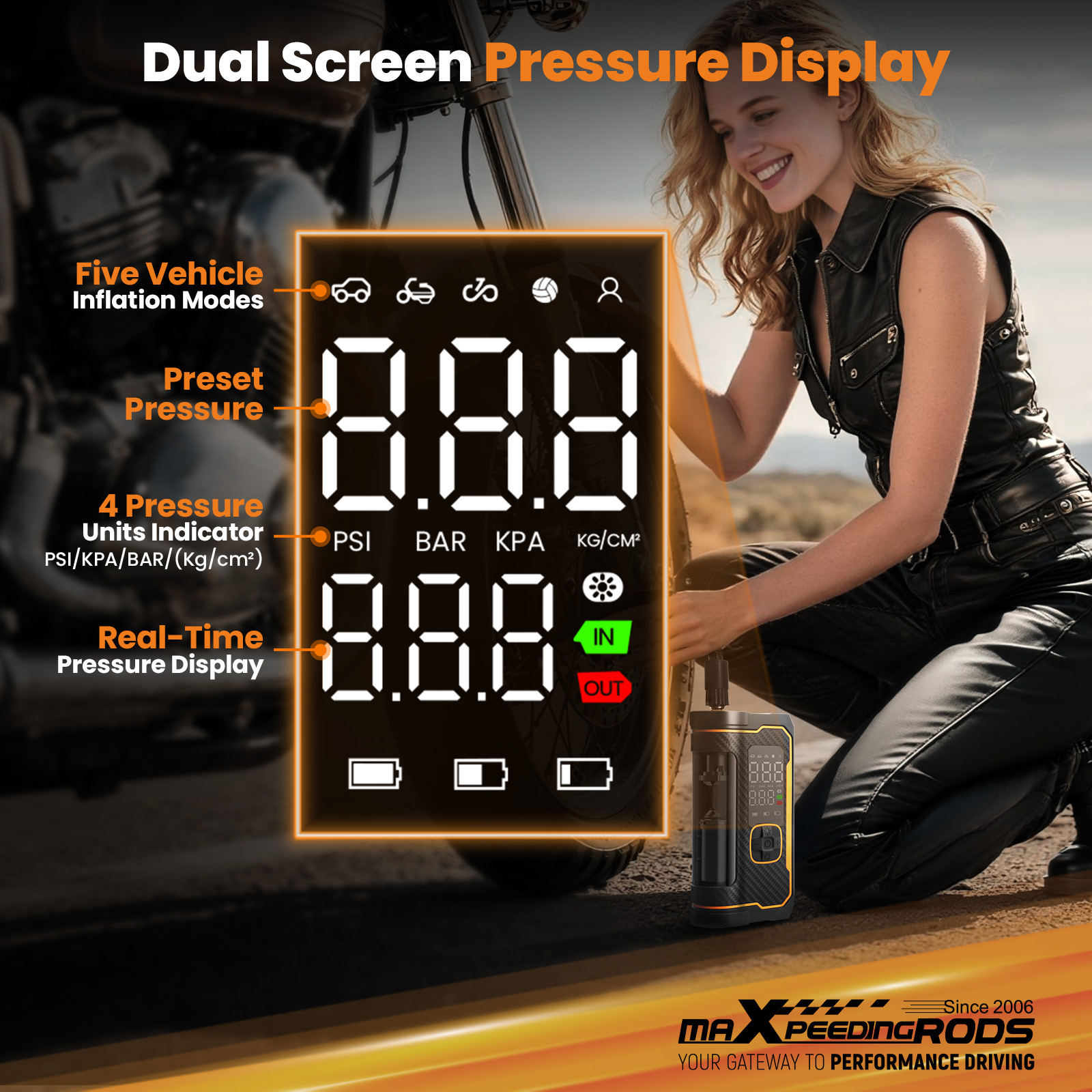 Air Tire Pump Inflator Compressor