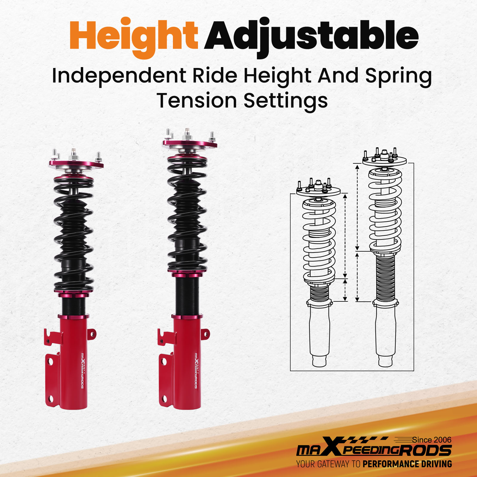 MaXpeedingrods Adjustable Damper Coilovers Struts For TOYOTA
