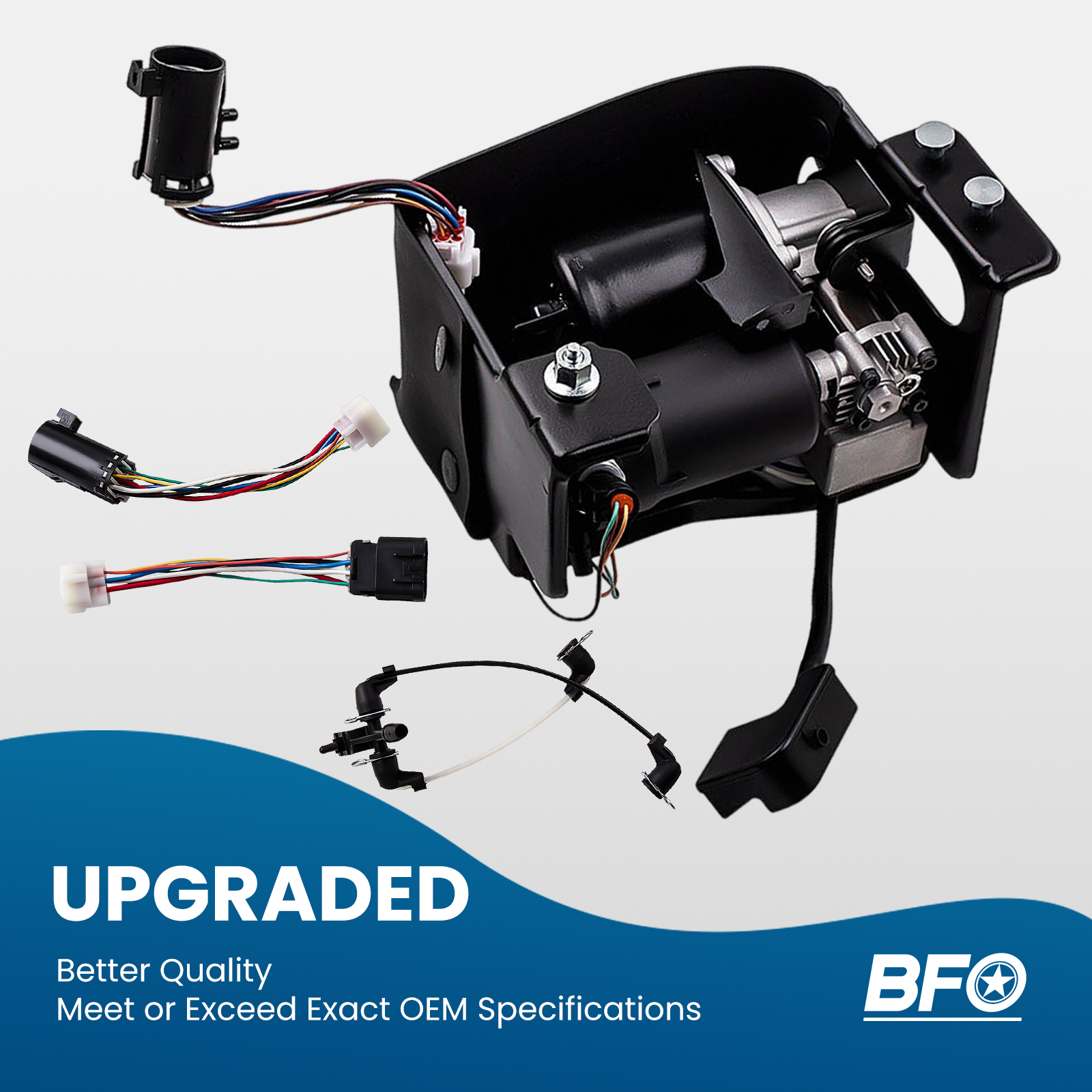 Pair Rear Air Shocks & Compressor Kit For Escalade Suburban