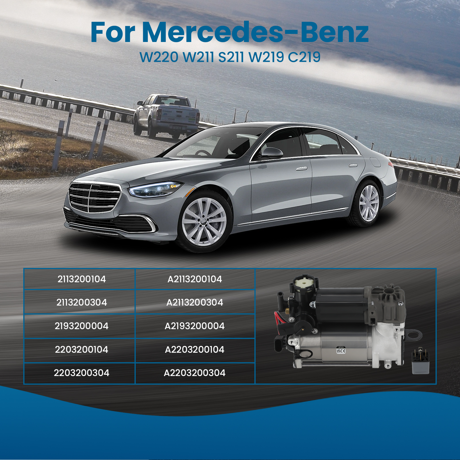 Air suspension compressor pump