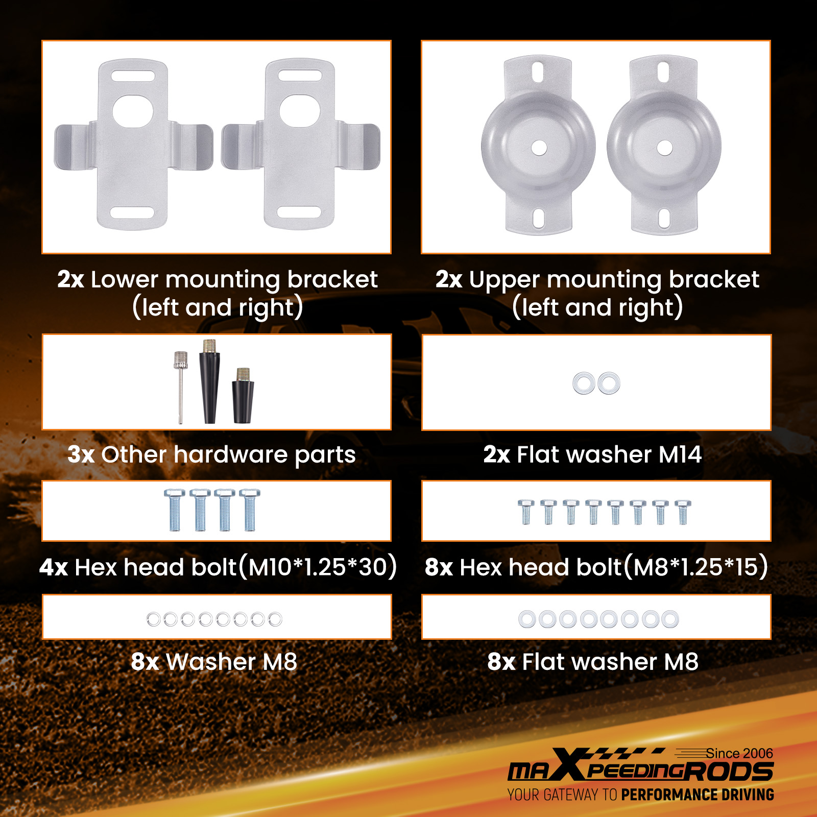 mounting brackets and hardware