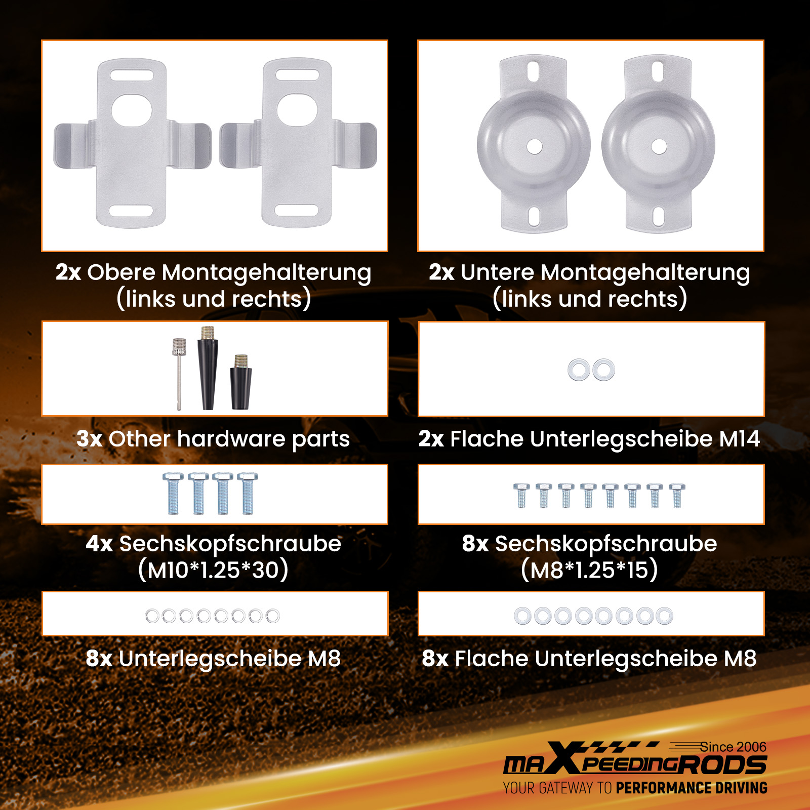 mounting brackets and hardware