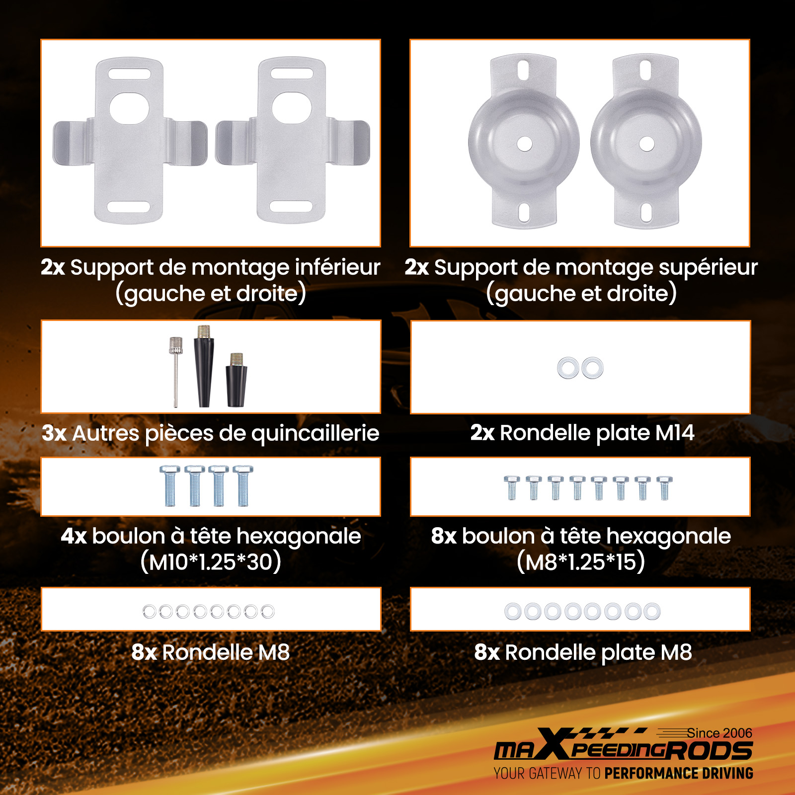 Supports et kit de rondelle